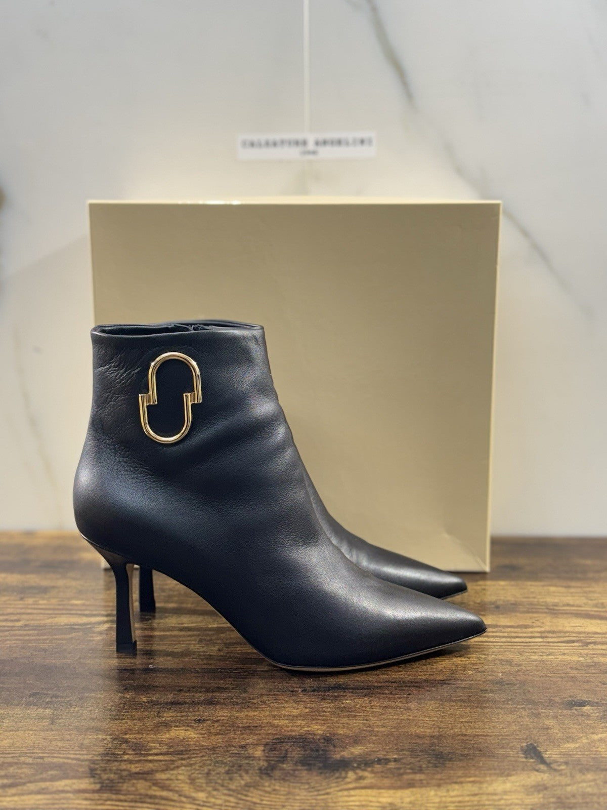 Ninalilou Stivaletto Donna Pelle Nero Con Tacco Luxury Boot 39