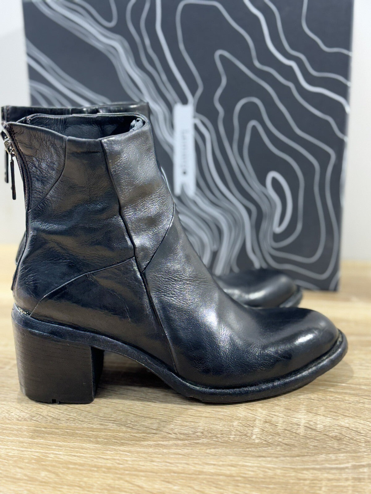 Lemargo Stivaletto Donna Luxury Fondo Gomma Vibram Pelle Nero Causal Boot 37