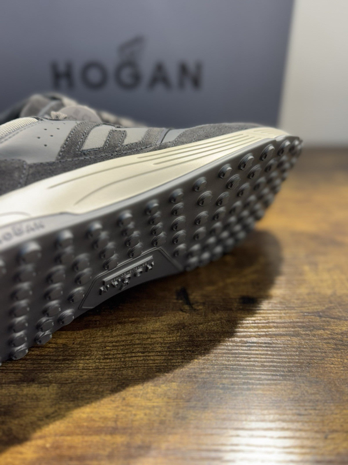 Hogan Hyperlight Sneaker Suede Navy Grey Memory Foam Causal Hogan Uomo 40