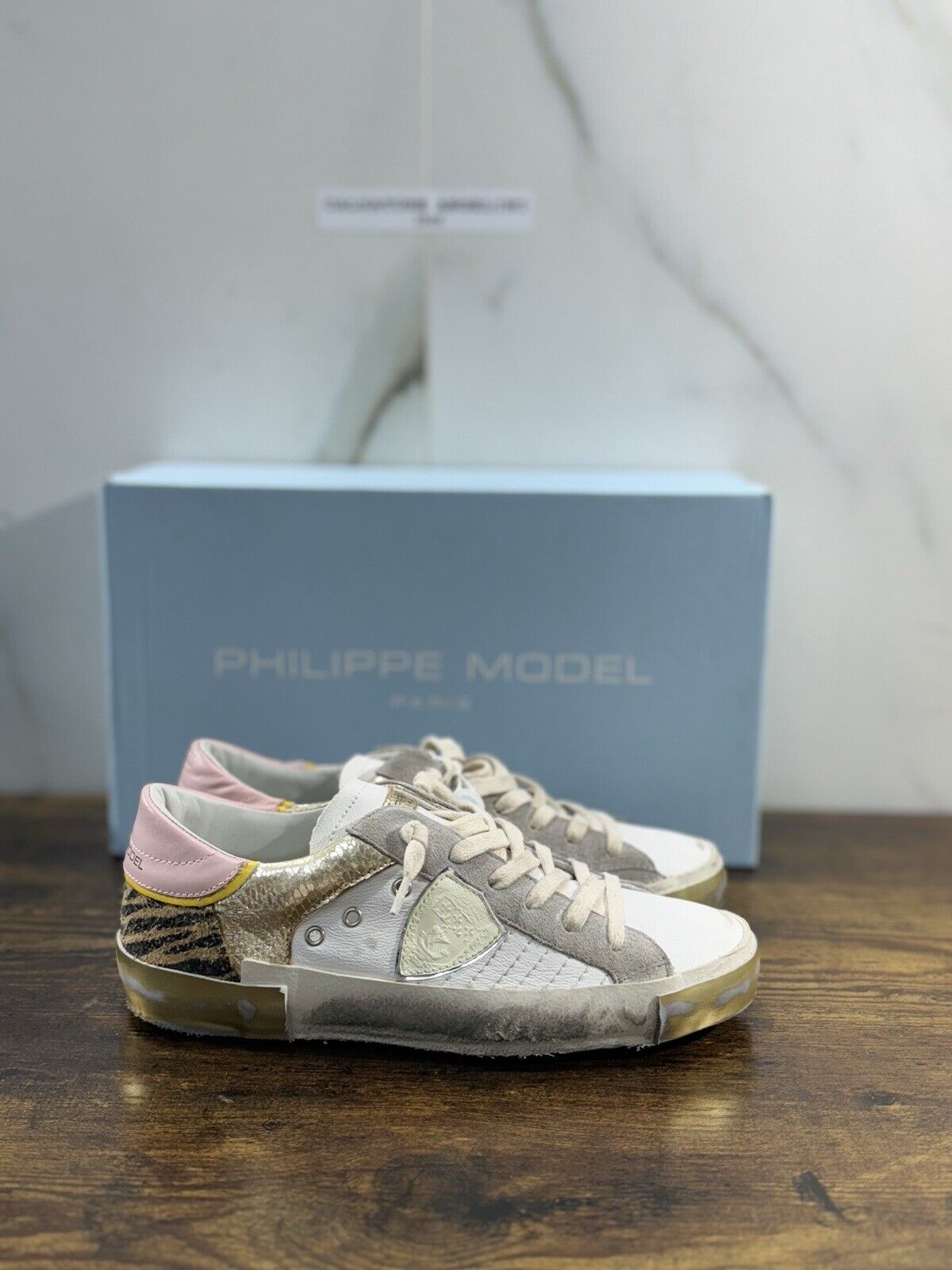 Philippe fashion model leopard sneakers