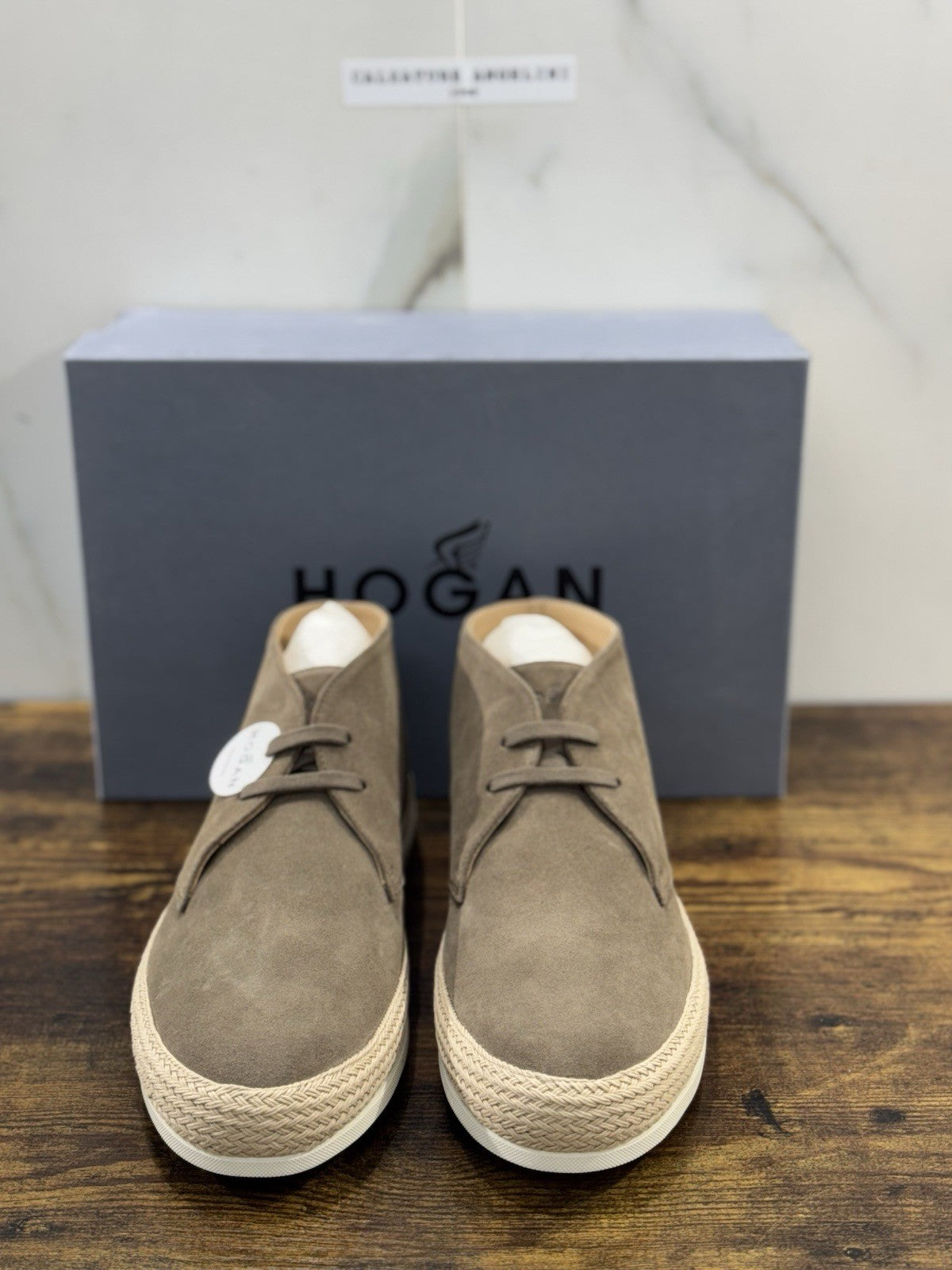 Hogan H358 Polacco Pelle Suede Fango Casual Hogan Uomo 44