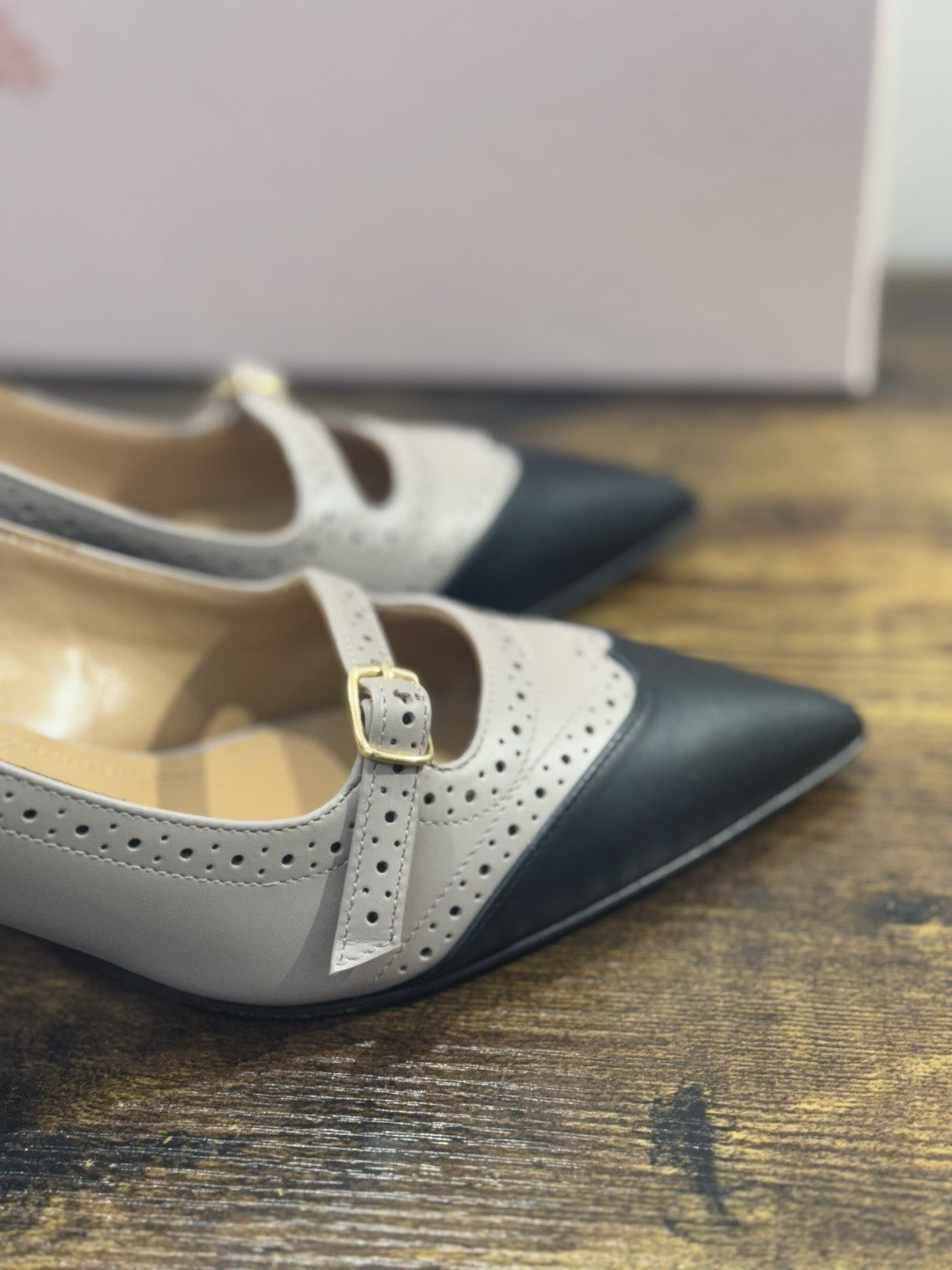 Relac Décolleté Pelle Poudre Nero Luxury Made In Italy Donna 39