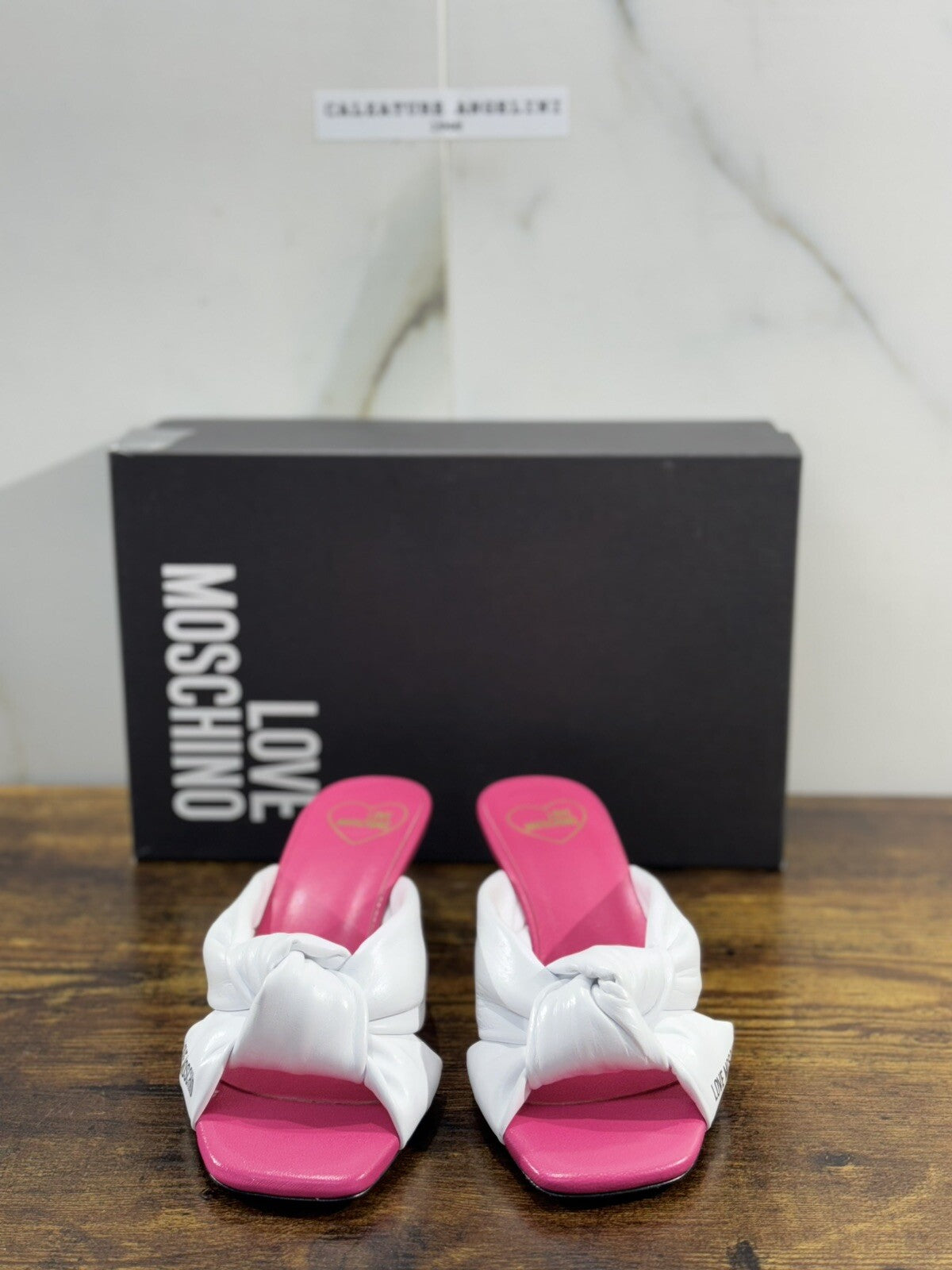 Love Moschino Sandalo Donna Pelle Bianca Casual Moschino Sandal 37