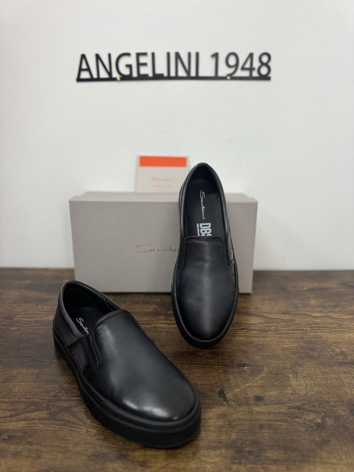 Santoni Sneaker Pelle Grey Slip On DBS Luxury Scarpa Santoni Uomo 42
