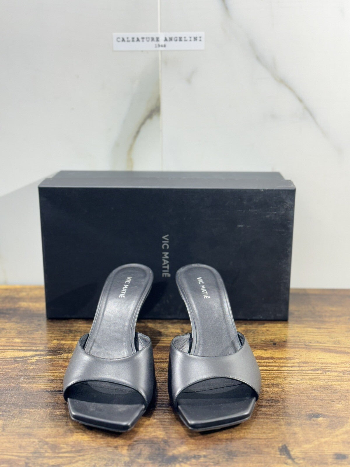Vic Matie’ Sandalo Donna Bonbon Pelle Nera Con Tacco 40