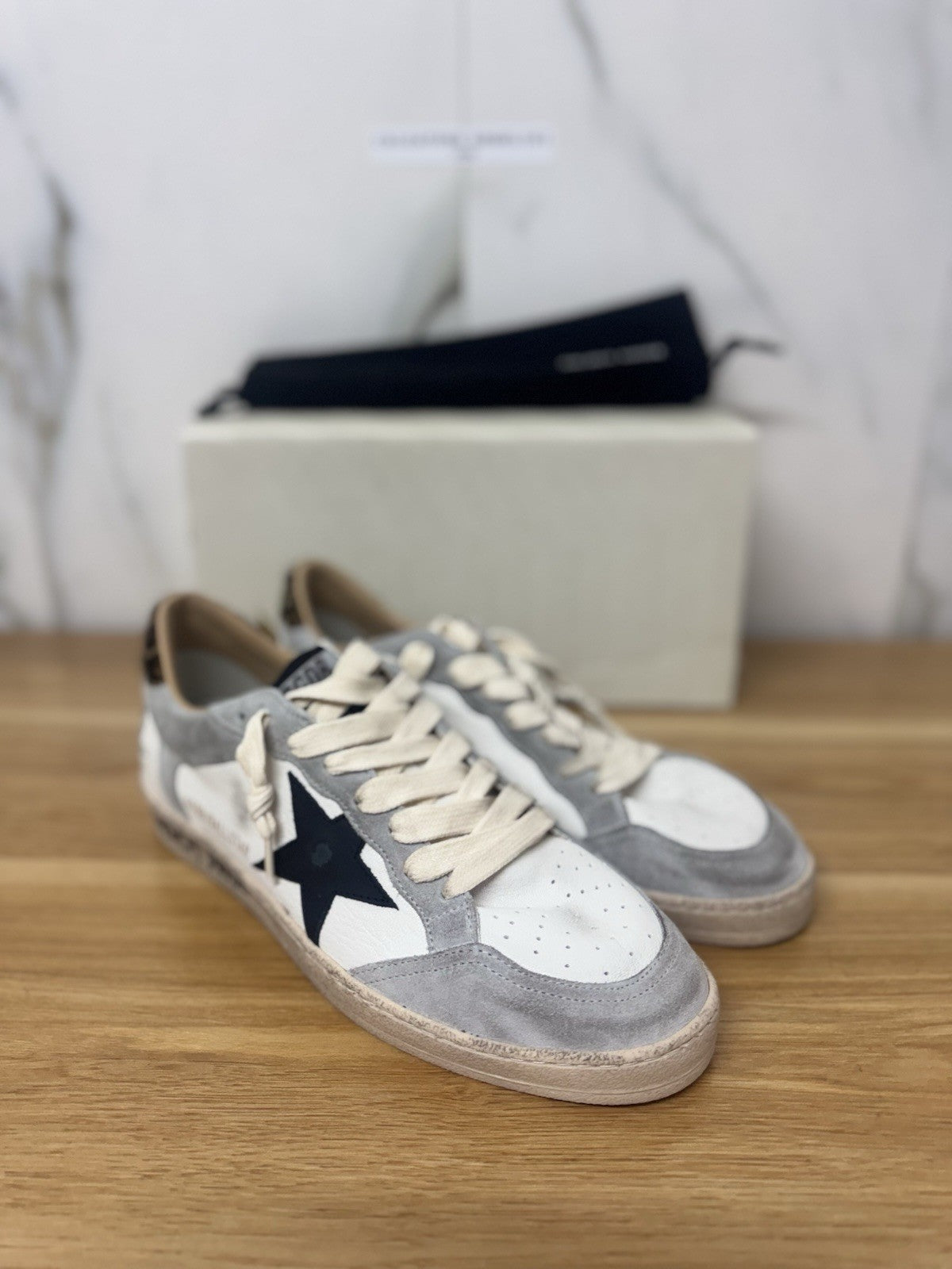 Golden Goose Ball Star White Grey Black Leo Luxury Golden Goose Uomo 45