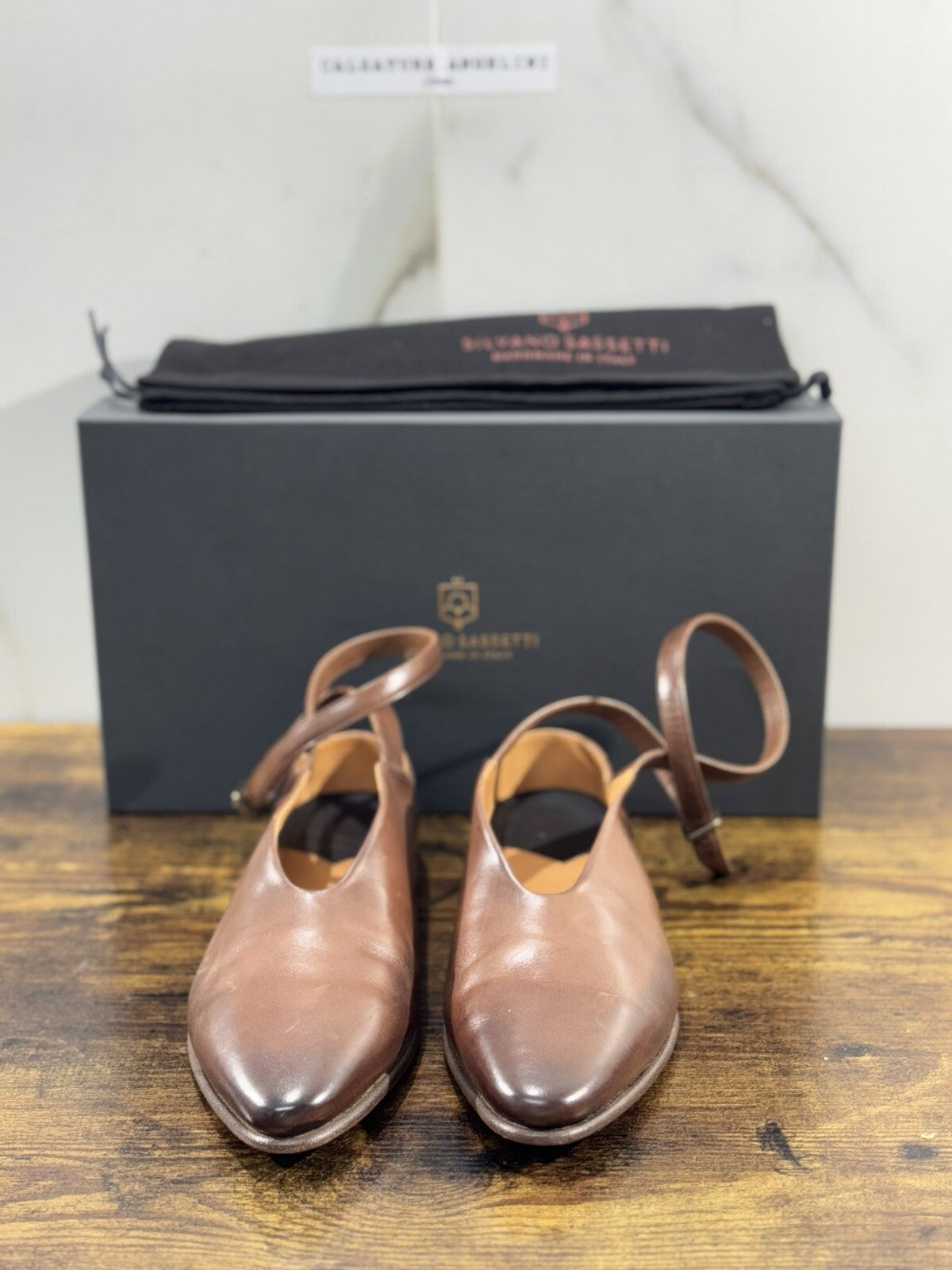 Silvano Sassetti Ballerina Donna Cuoio Luxury Made In Italy Fatta A Mano 38