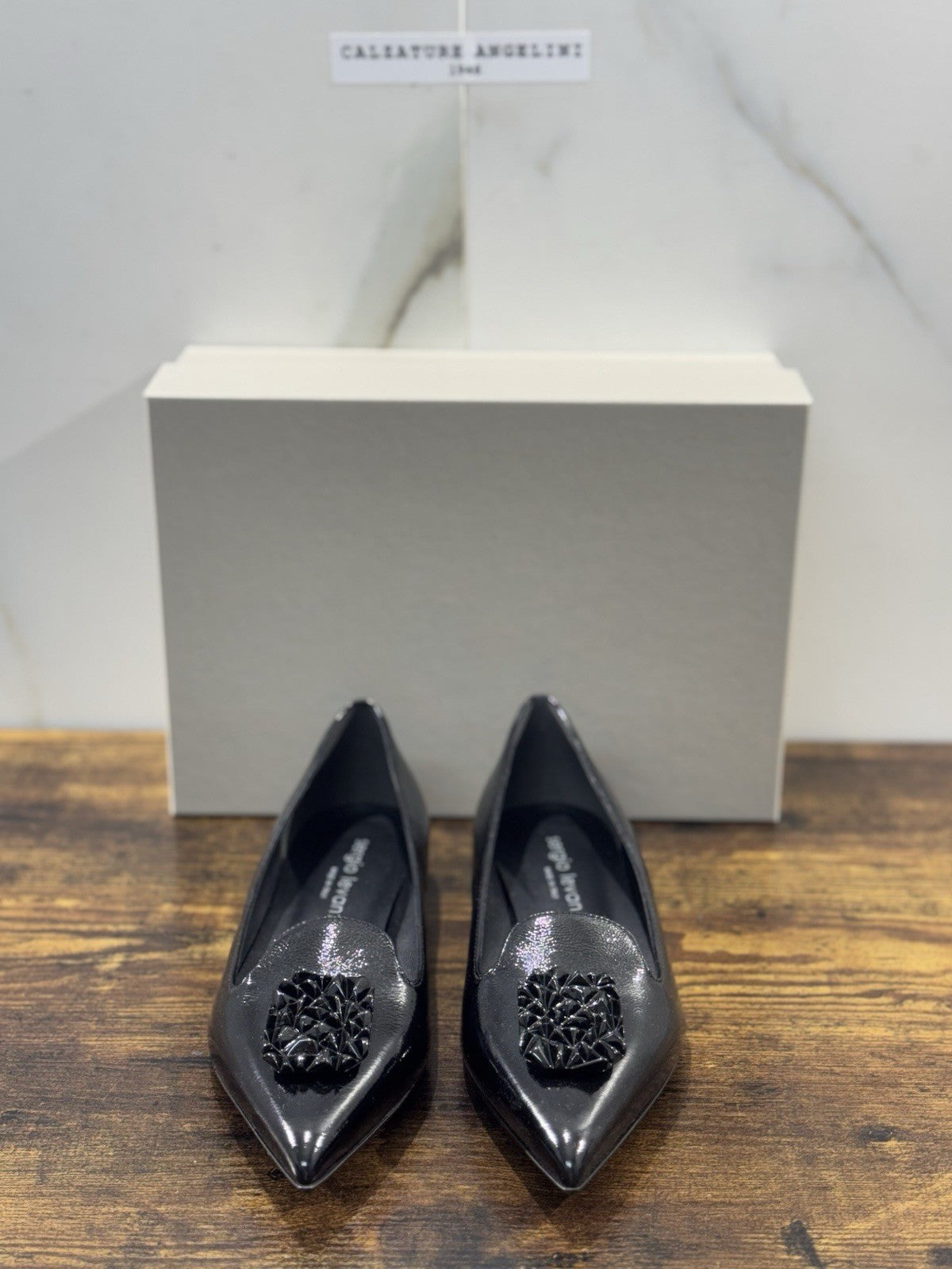 Sergio Levantesi Ballerina Pelle Nera Luxury Made In Italy Donna 41