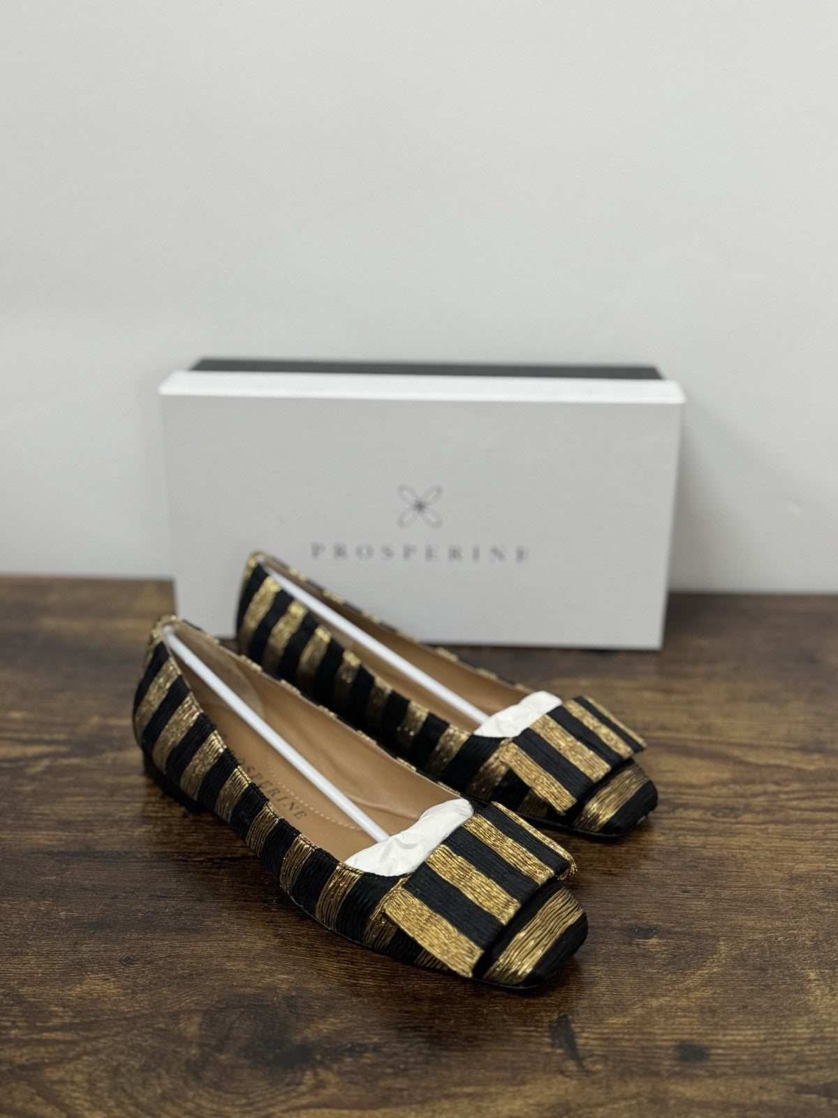 Prosperine Ballerina Nero Oro Otello Casual Donna 37