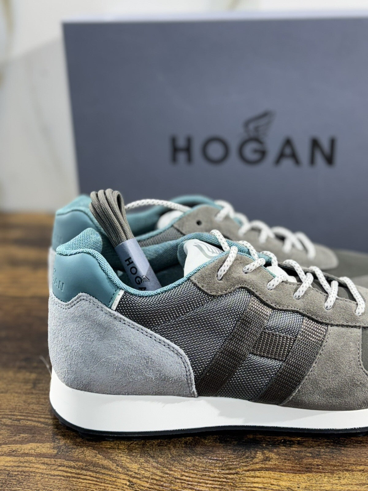 Hogan H429 sneaker uomo Pelle Suede Grey hogan luxury men shoes 42