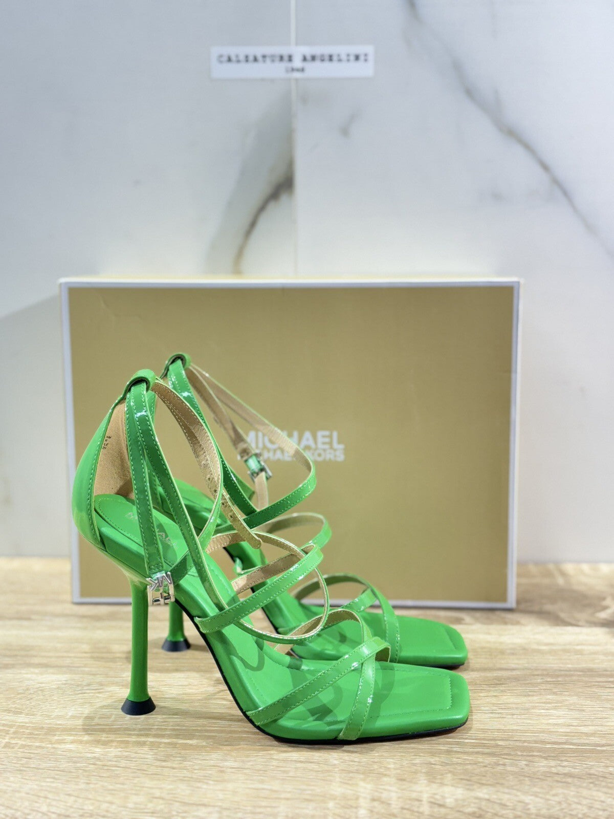 Michael Kors Imani Strappy Sandalo Donna Verde Pelle Michael Kors Woman 36