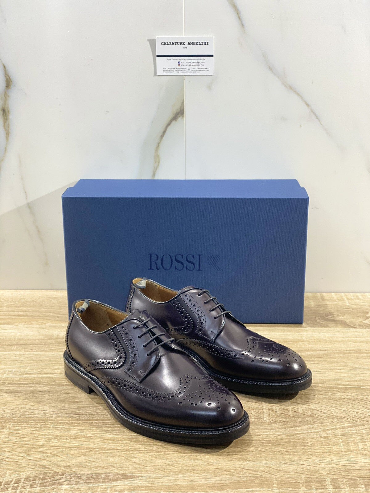 Rossi Stringata Uomo In Pelle Polish Binder Bordo’ Luxury Men Shoe 6413 40