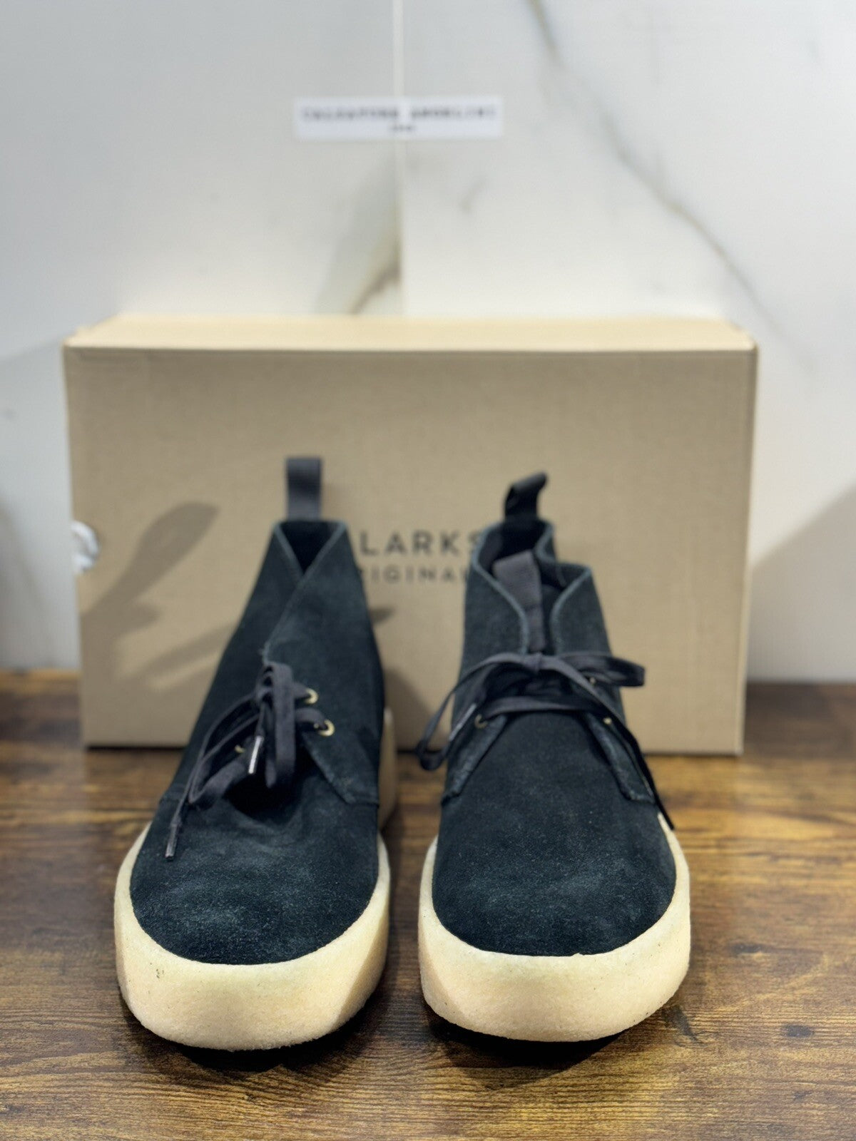 Clarks Desert Cup Boot Scarpa Uomo Suede Nero Icon Clarks Men Shoes 45