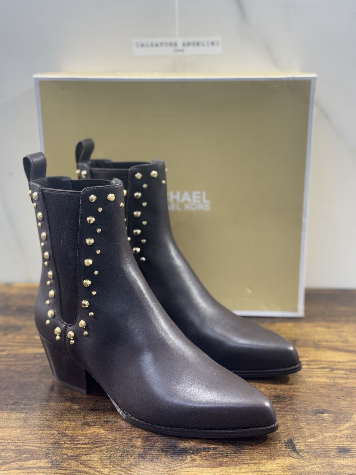 Michael Kors Texano Kinlee Donna Pelle Marrone Casual Texano Donna 37