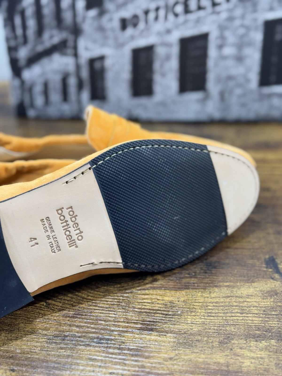 Botticelli Mocassino Suede Orange Causal Uomo 41