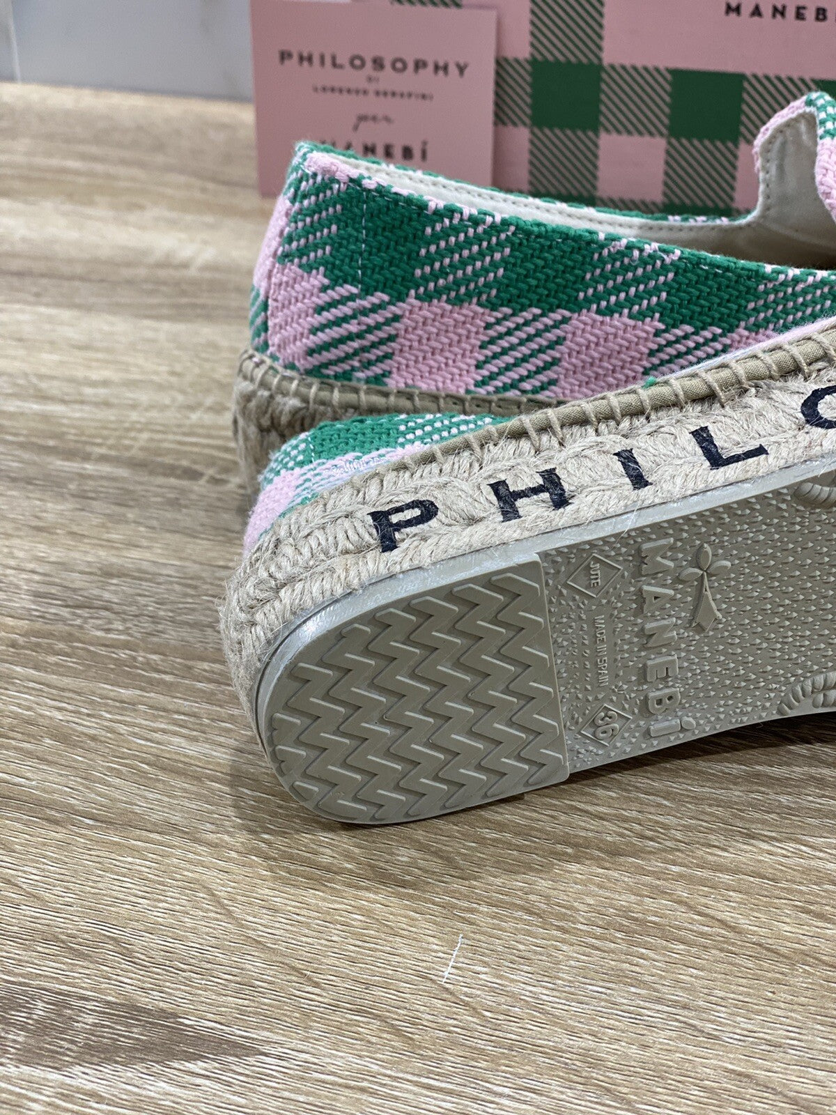 Manebi’ Espadrillas donna limited edition philosophy Verde Rosa 36