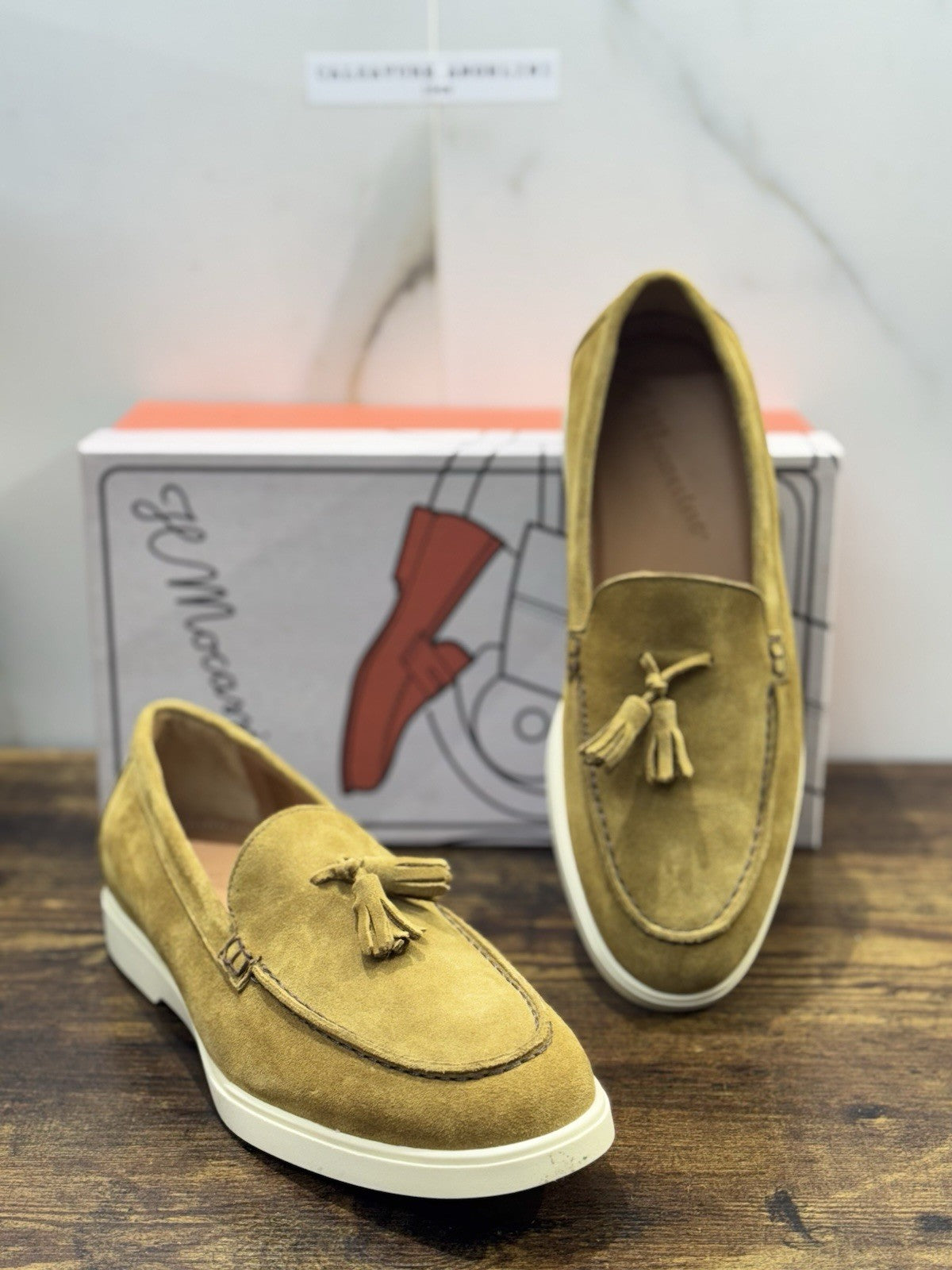 Il Mocassino Summer Walk Nappine Pelle Suede Sabbia Fatto In Italia Uomo 43