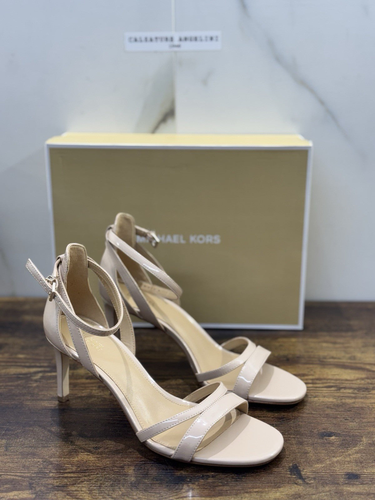Michael Kors Sandalo Kimberly In Pelle Beige Casual Donna 37