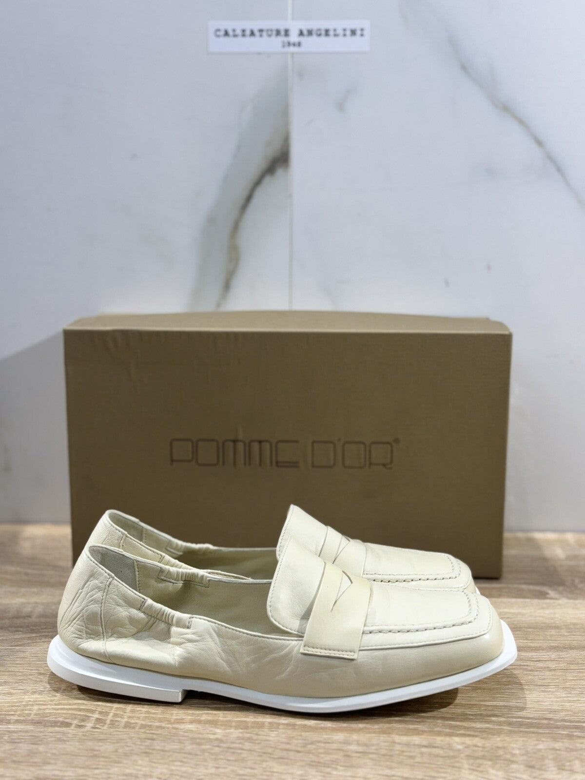 Pomme D’or Mocassino Donna Pelle Crema Luxury Handmade Woman Pomme D’or 39