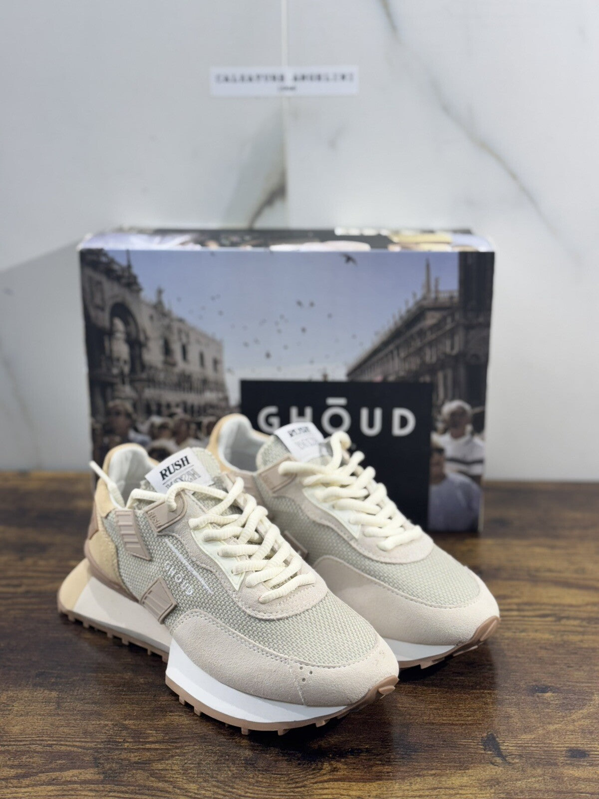 Ghoud Sneaker Donna Rush Pelle Beige Casual Woman Sneaker 40