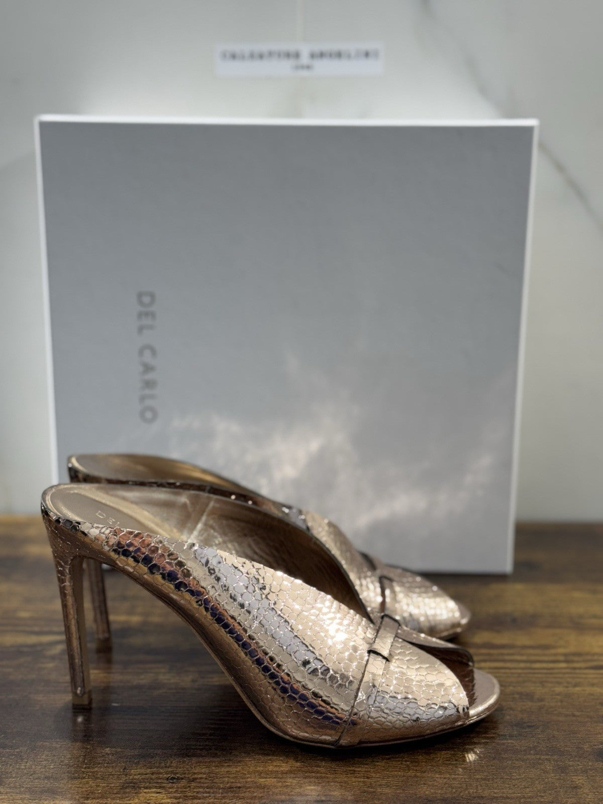 Del Carlo Sandalo Pelle Nude Luxury Made In Italy Sandal Donna 41