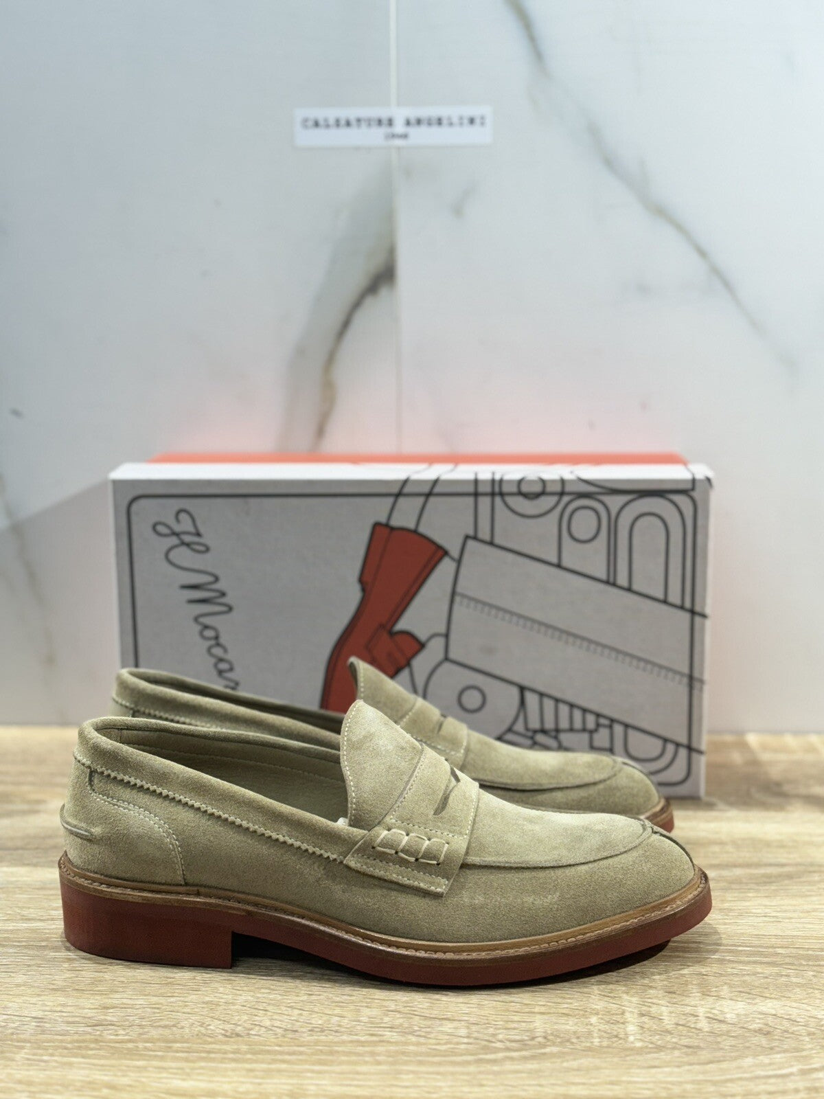 Il Mocassino Scarpa Uomo Suede Deserto Extra Light Handmade In Italy 42