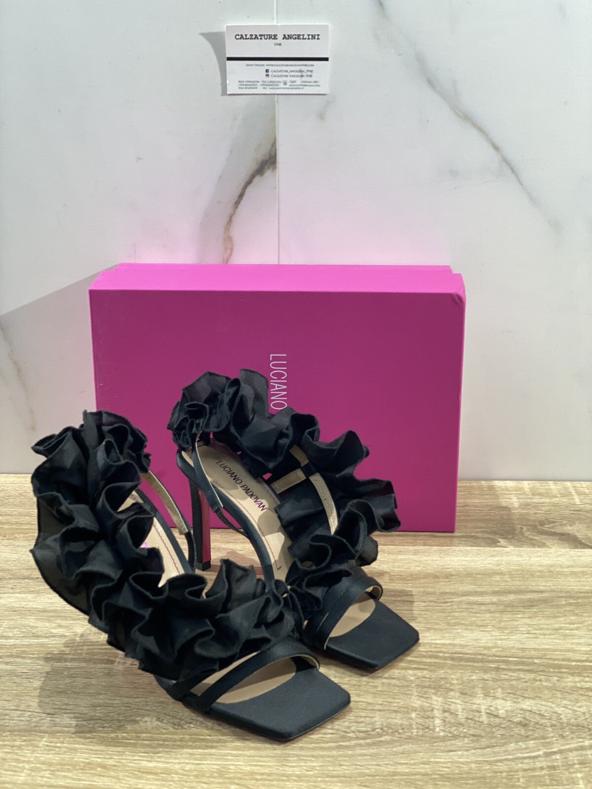 Luciano Padovan Sandalo donna Dallas raso Nero luxury sandal 37