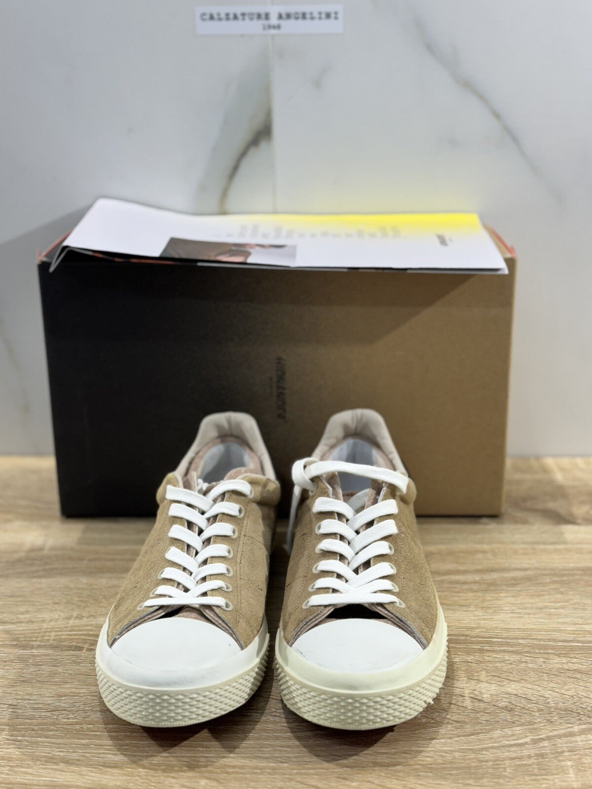 Hidnander Sneaker Uomo Starless Suede Beige Luxury Casual Sneaker Uomo 43
