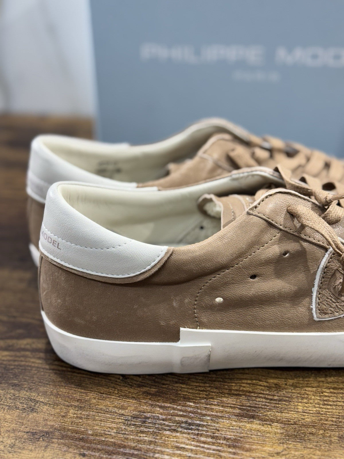 Philippe Model Paris L u Pelle Beige Casual Uomo 46