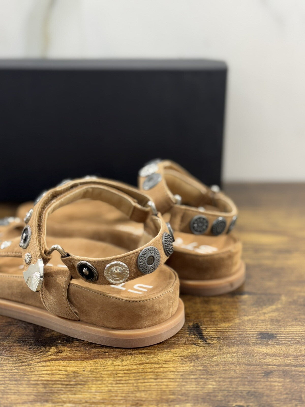 Strategia Sandalo Donna Pelle Suede Tan Casual Sandal 36