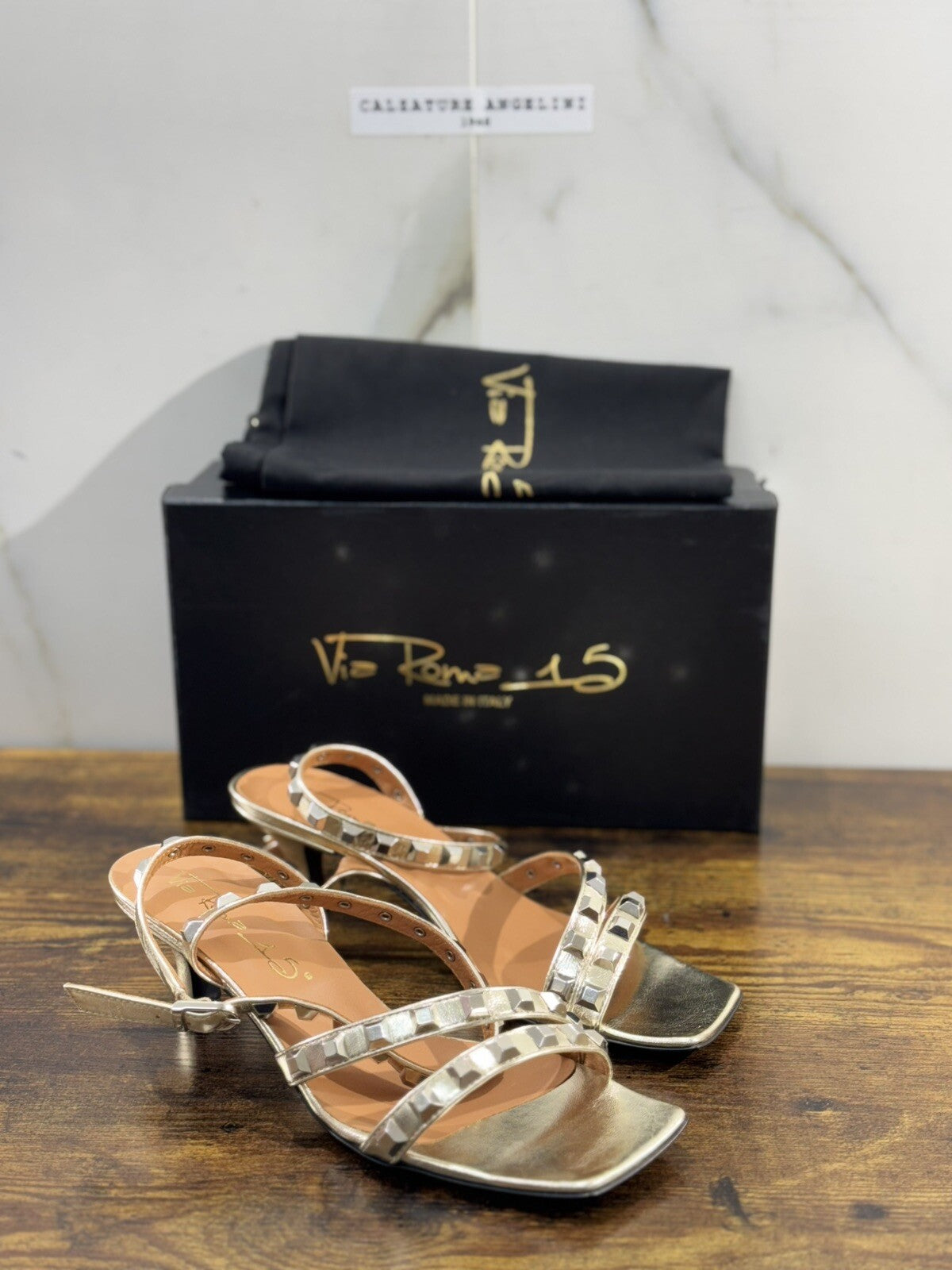 Via Roma 15 Sandalo Donna Nappa Platino Casual Woman Sandal 39