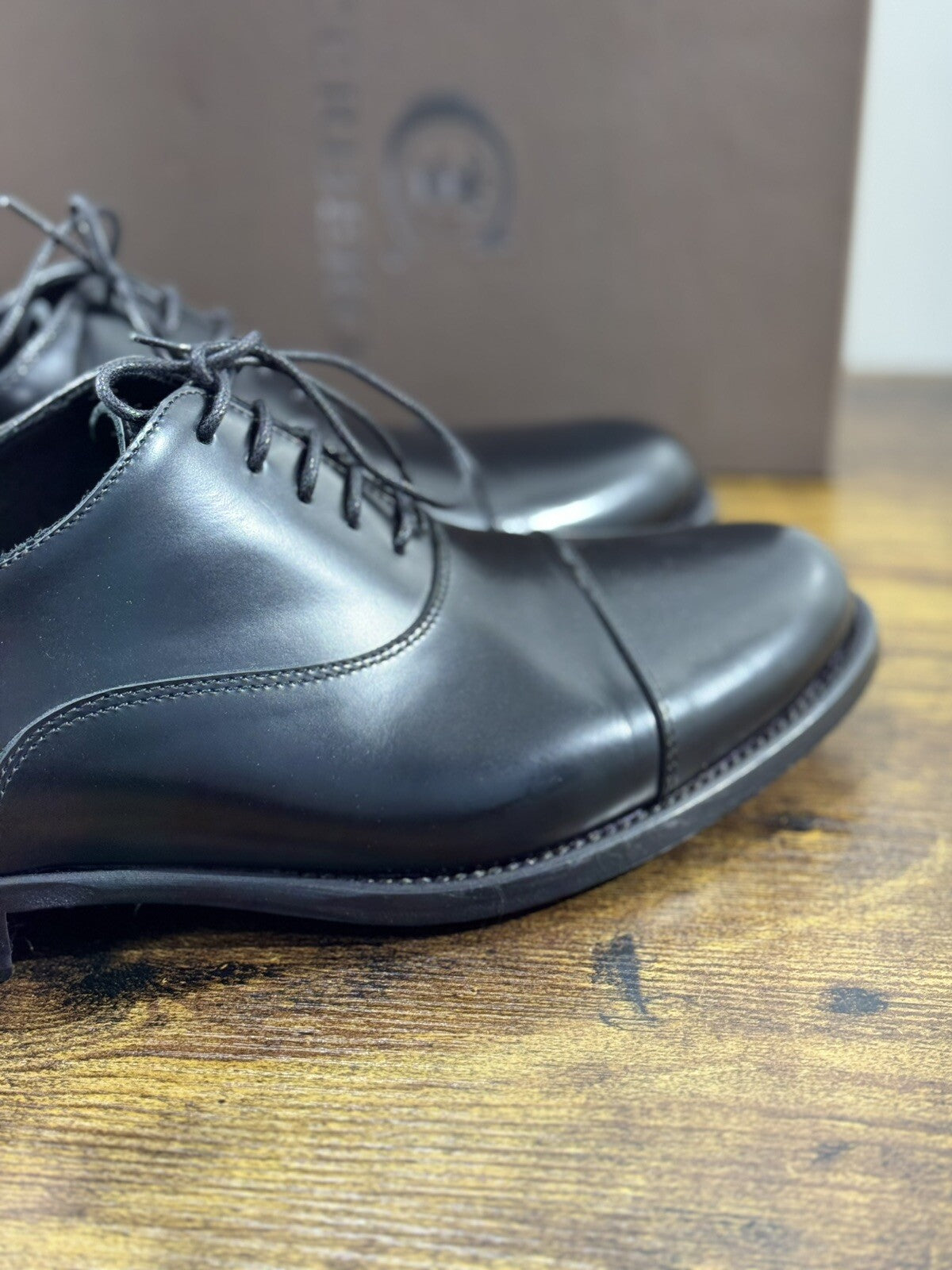 Cerbero Scarpa Uomo Oxford Pelle Nera Lavorazione Blake 46