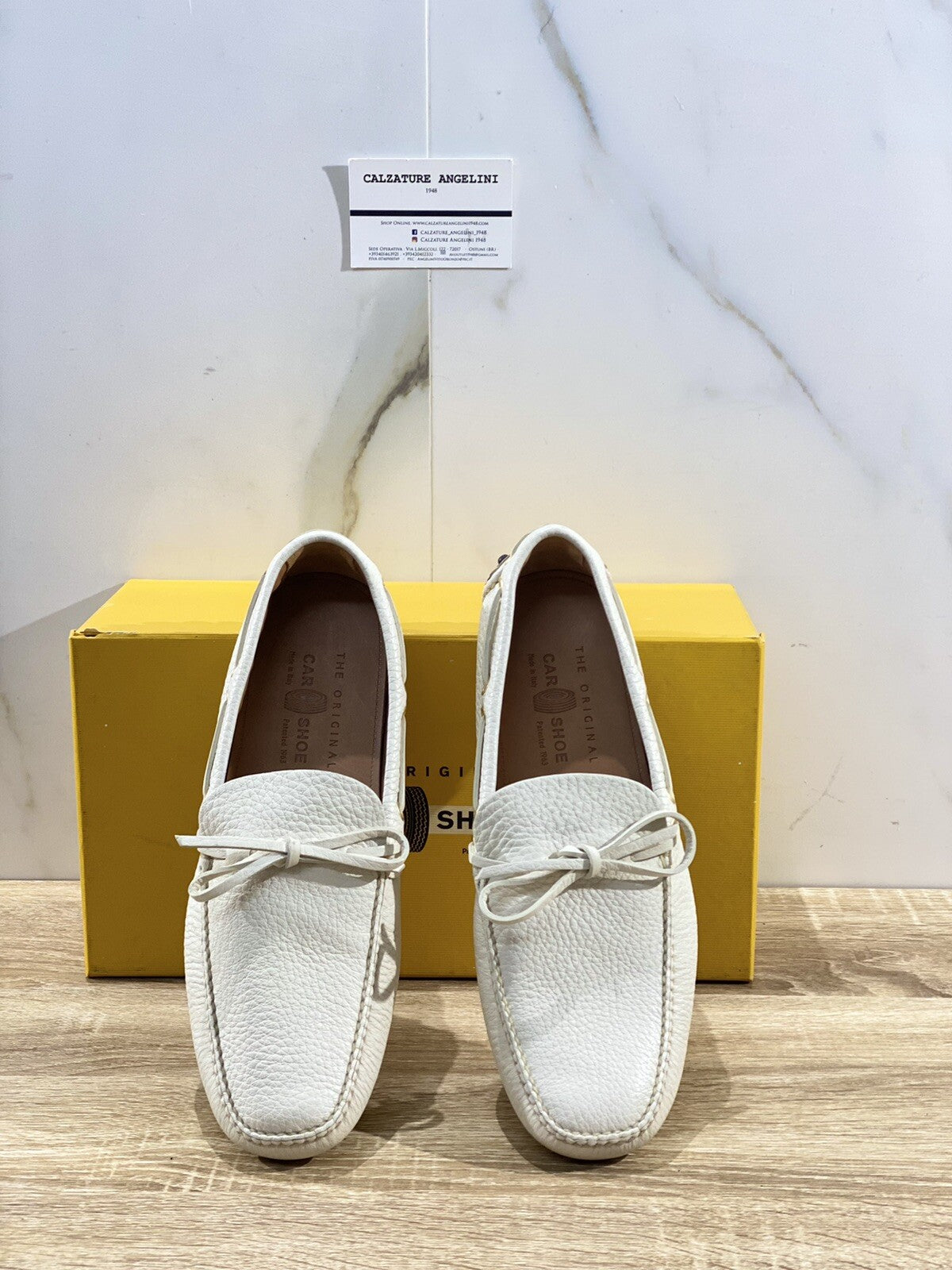 Car Shoe Mocassini Uomo In Pelle Off White Luxury Driver Shoe Car Shoe 41