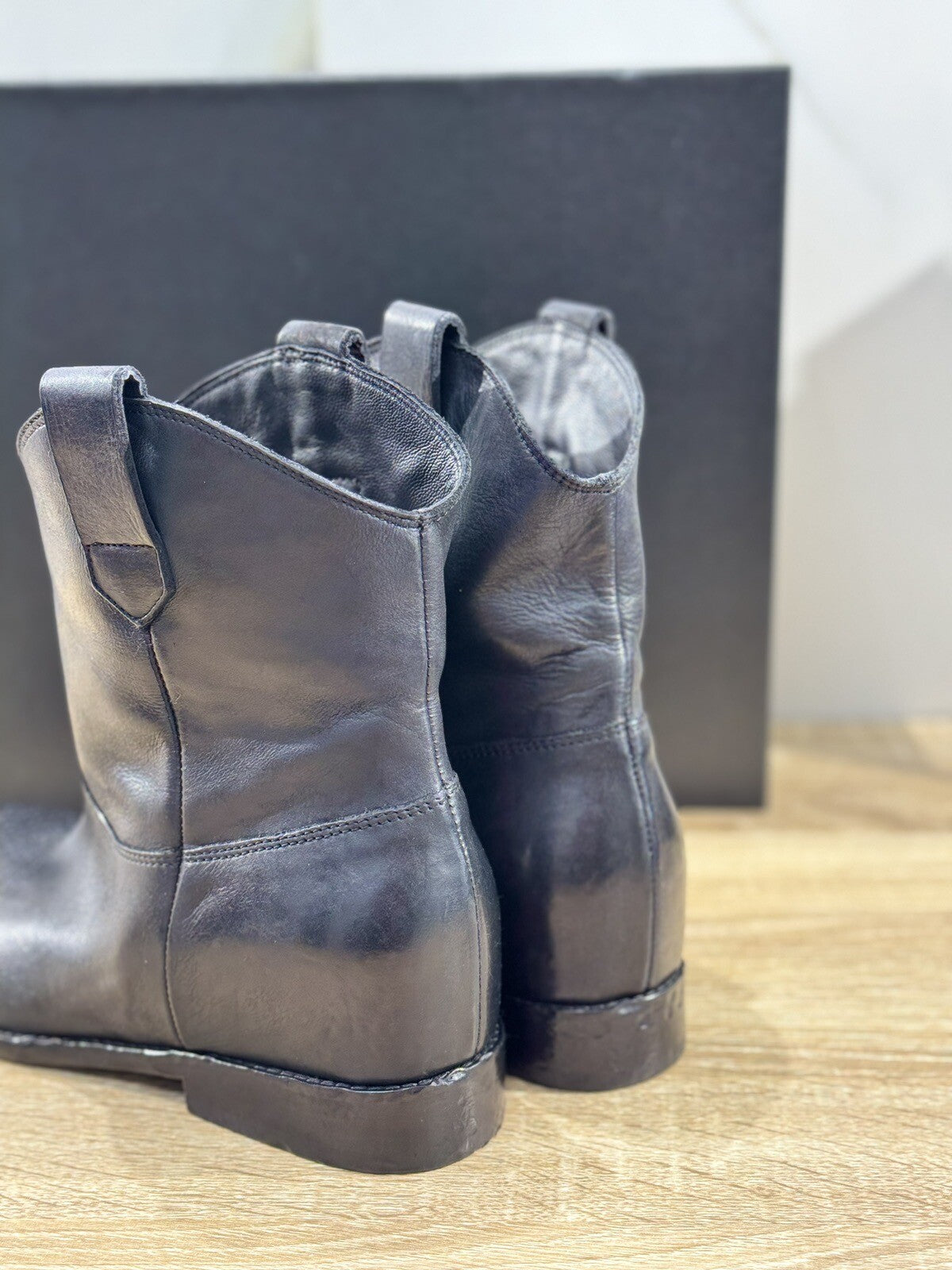 Strategia Texano Donna A5676 Pelle Nero Luxury Boot Woman 39