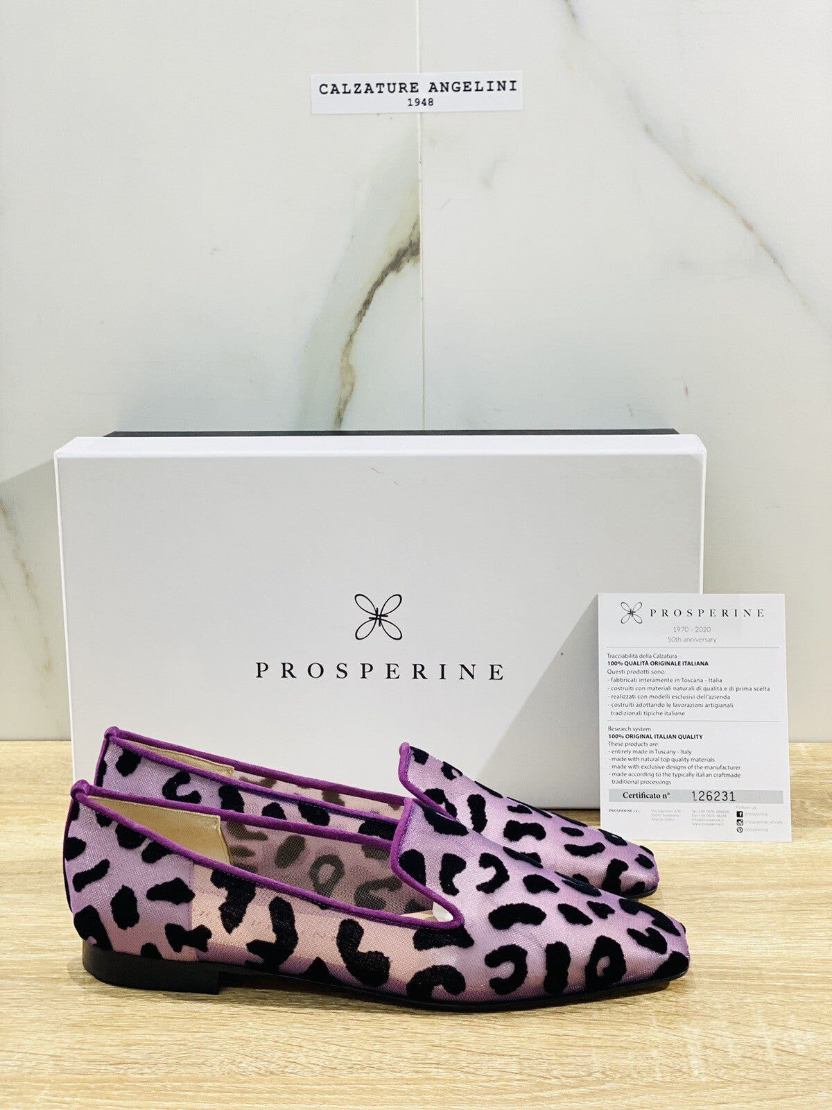Prosperine Donna Ballerina Lavorazione Sacchetto Rete Jaguar Viola 38
