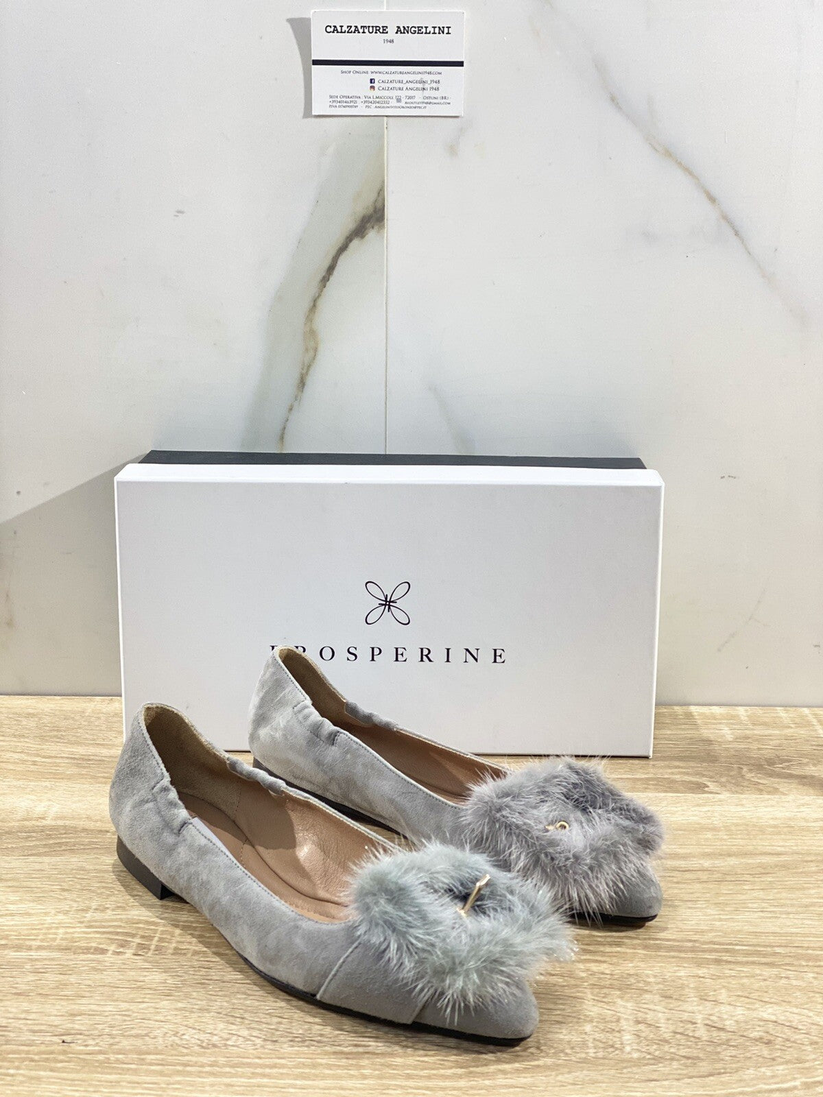 prosperine ballerina donna 7563 Suede Grigio lavorazione sacchetto 37
