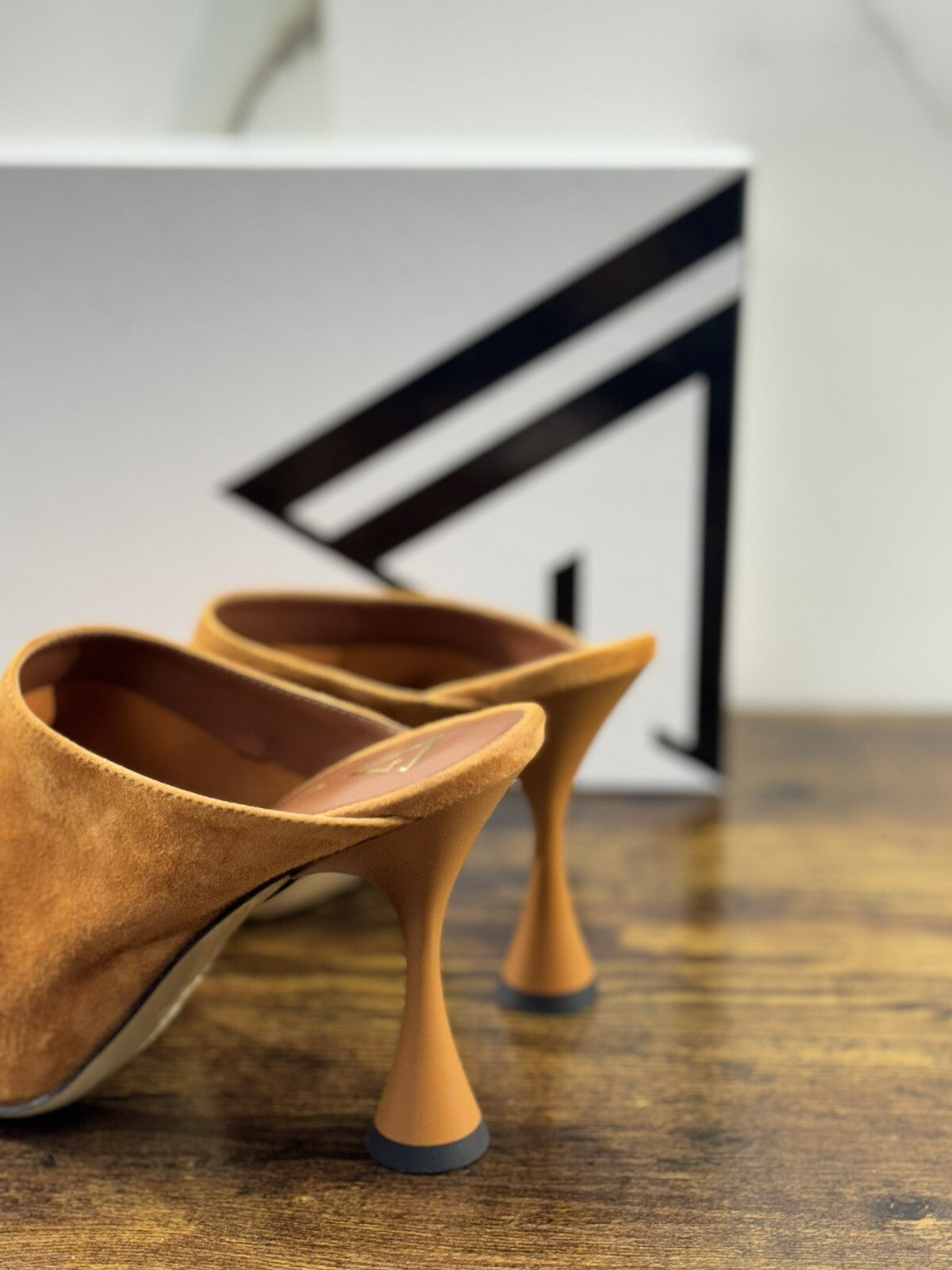 Giampaolo Viozzi Sabot Donna Suede Cuoio Tacco Luxury Woman Sandal 39