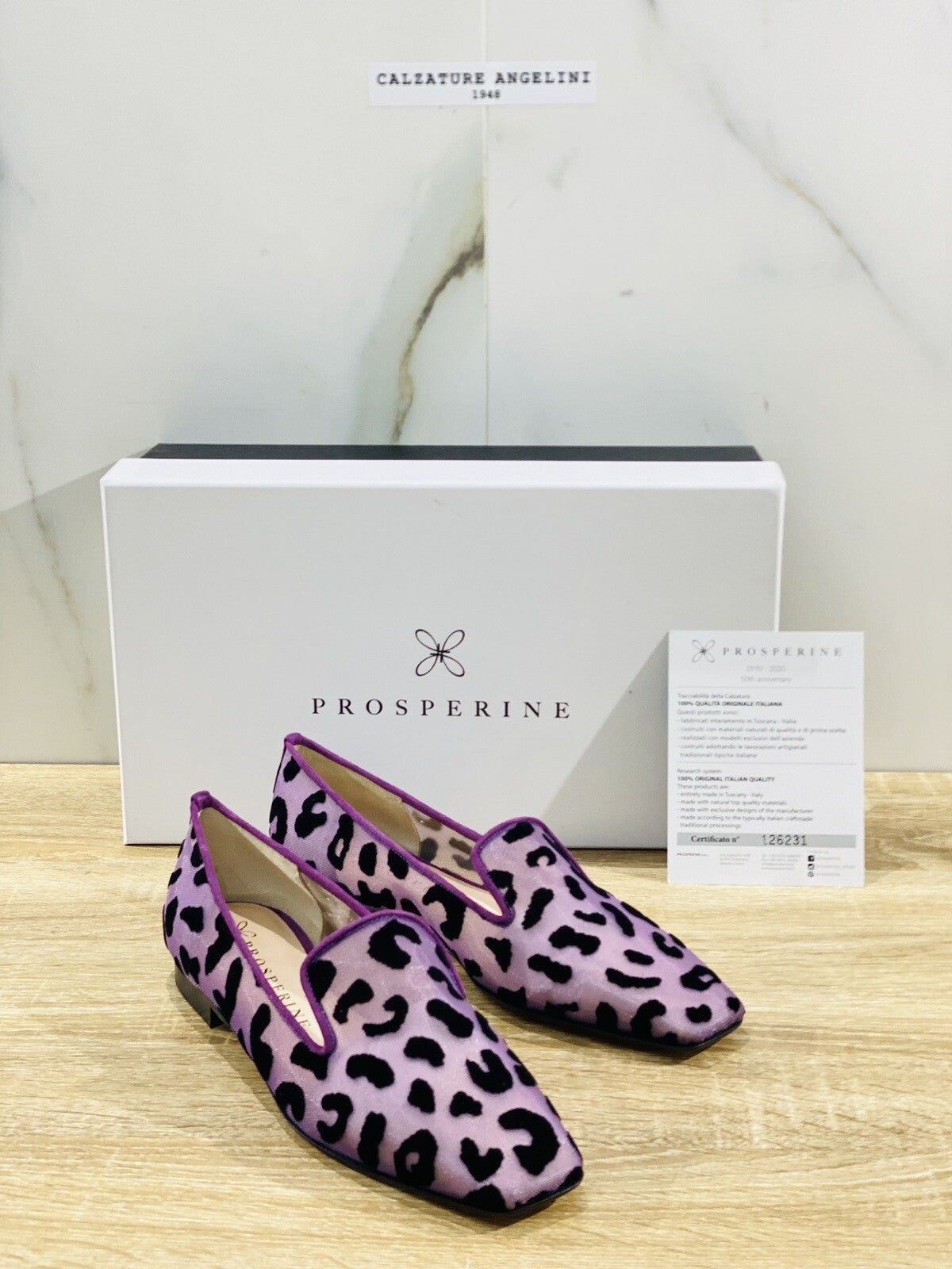 Prosperine Donna Ballerina Lavorazione Sacchetto Rete Jaguar Viola 38