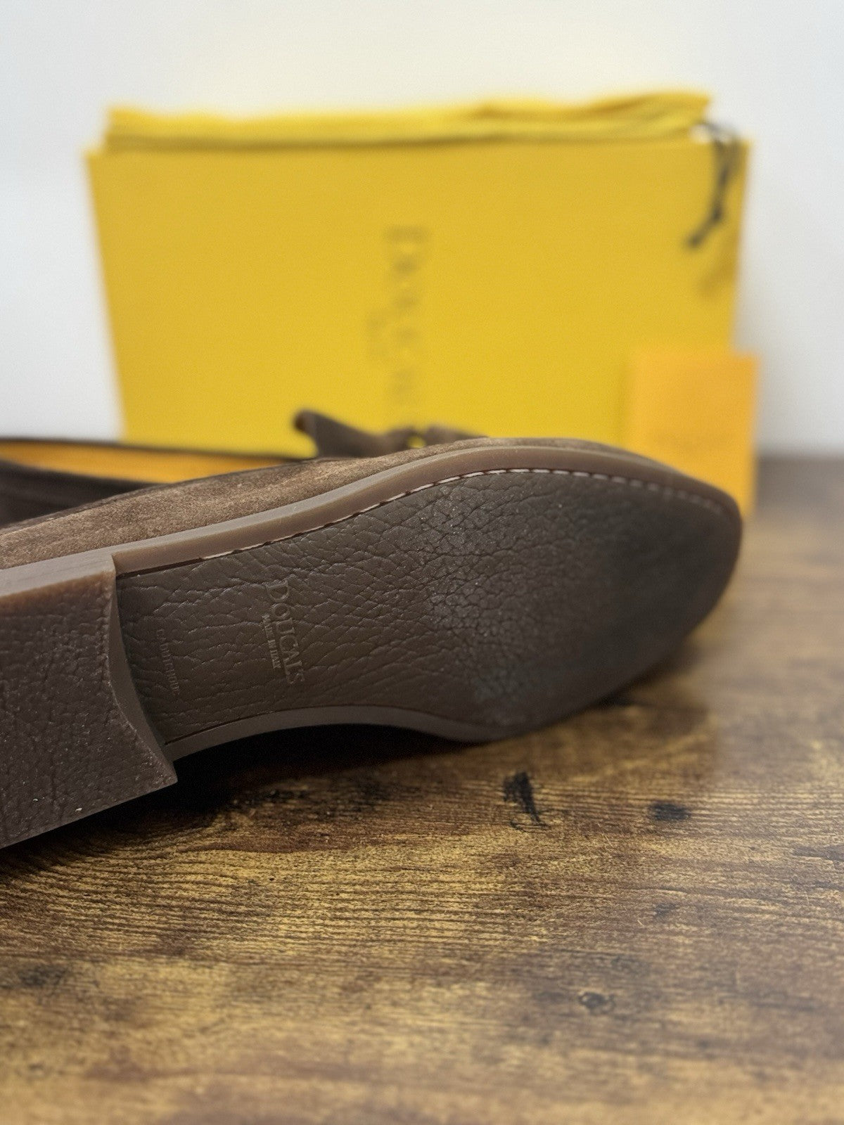 Doucal’s Mocassino Nappine Suede Brown Flexible Casual Scarpa Uomo 45