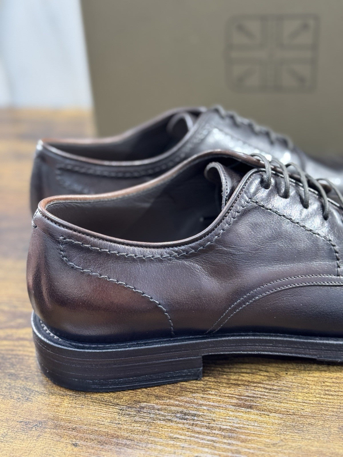 Pantanetti Derby Uomo Pelle Tabacco Casual Luxury Men Shoe 45