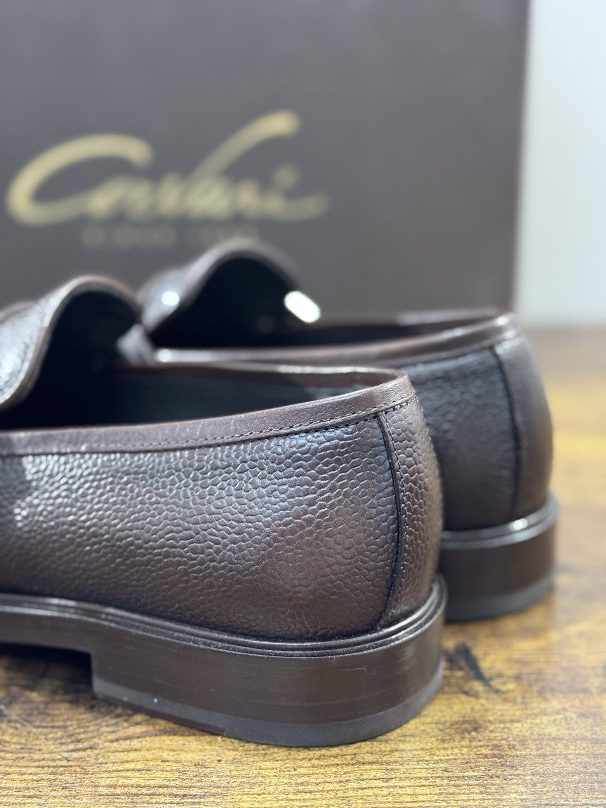 Corvari Scarpa Uomo Doppia Fibbia Pelle Ebano Luxury Men Shoes 40