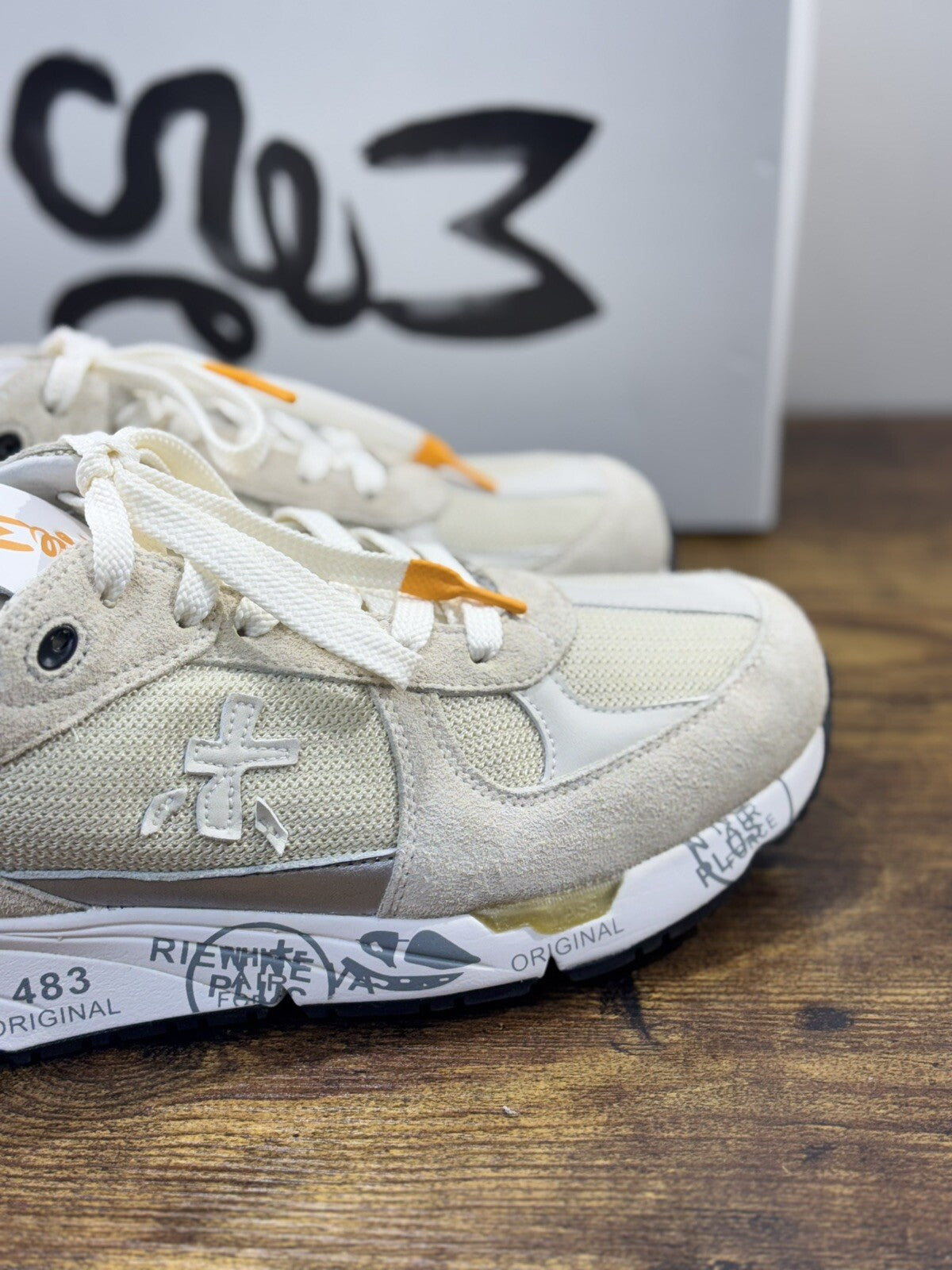 Premiata Mase Sneaker Uomo Pelle Beige Casual Sneaker Premiata Uomo 40