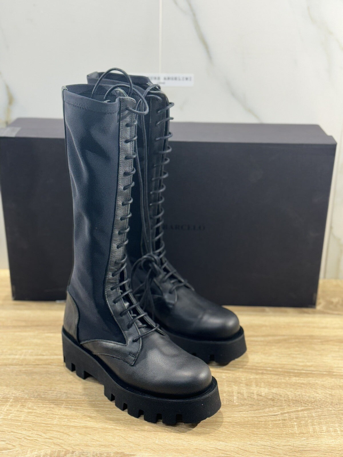 Paloma Barcelo’ Anfibio Donna Agneta Pelle Nero Casual Boot Paloma Barcelo’ 39