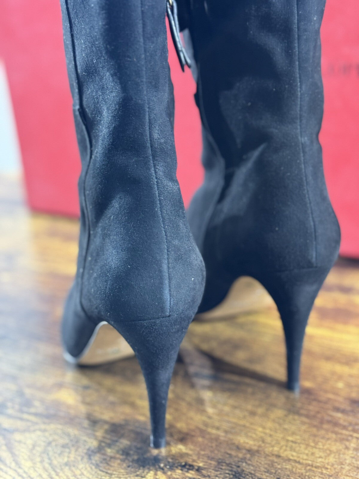 Pura Lopez Stivale Donna Sopra Ginocchio Suede Nero Luxury Boot 39