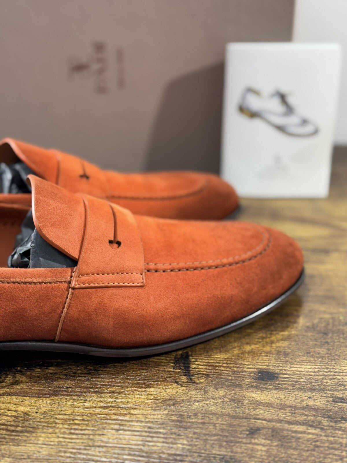 Fabi Mocassino Uomo Suede Ruggine Goodyear Handmade Fabi Luxury Loafer 43