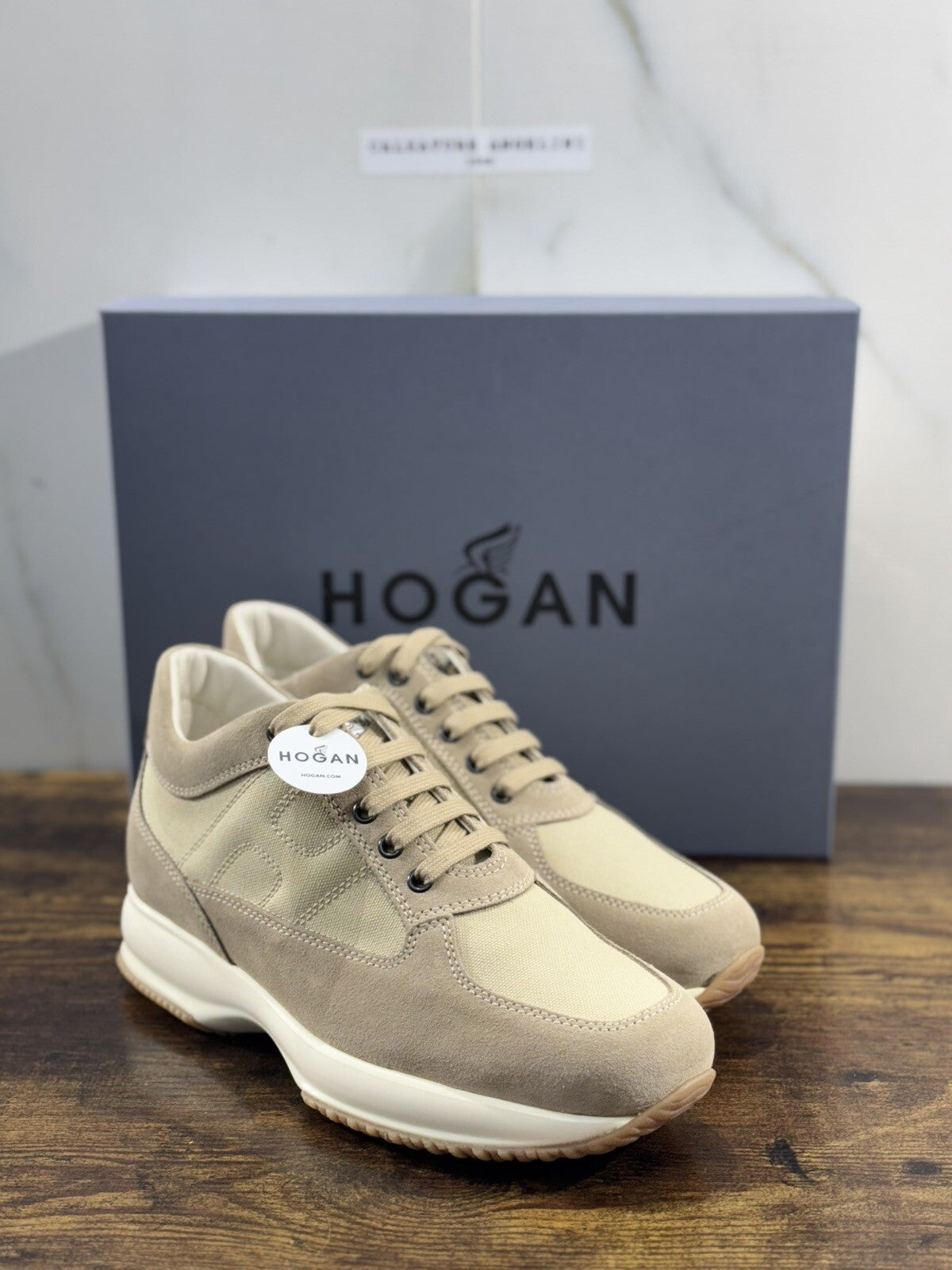 Hogan Interactive Uomo Suede Beige Luxury Hogan Men 41