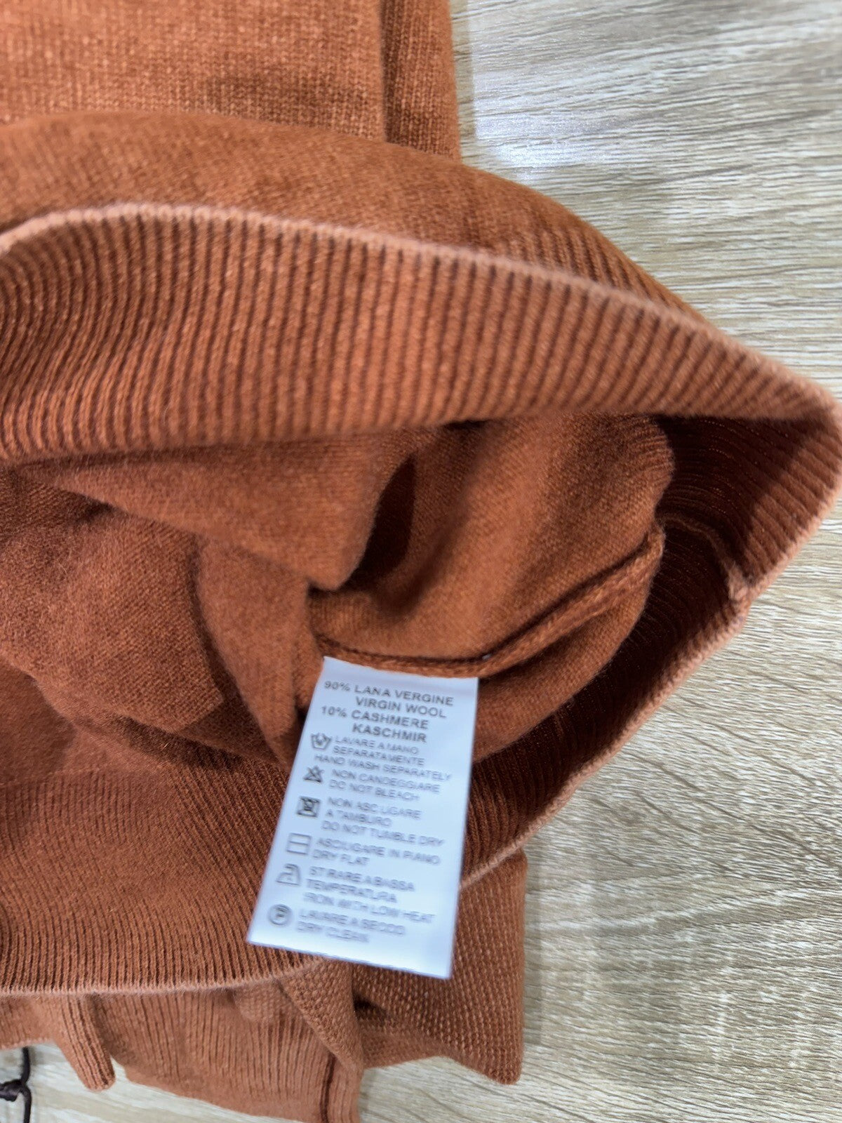 Heritage Maglia Uomo Lana E Cashmere Arancio Made In Italy 50
