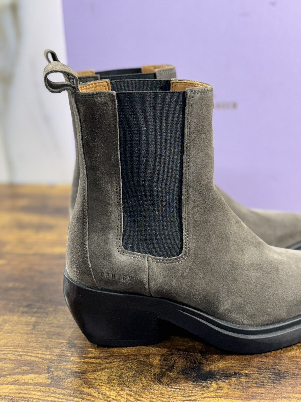 Copenhagen Texano Donna Pelle Suede Off Nera Casual Boot 37