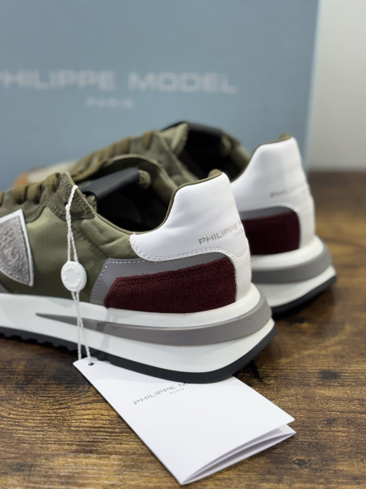 Philippe Model Tropez Sneaker Pelle Verdone Marrone Casual Uomo 41