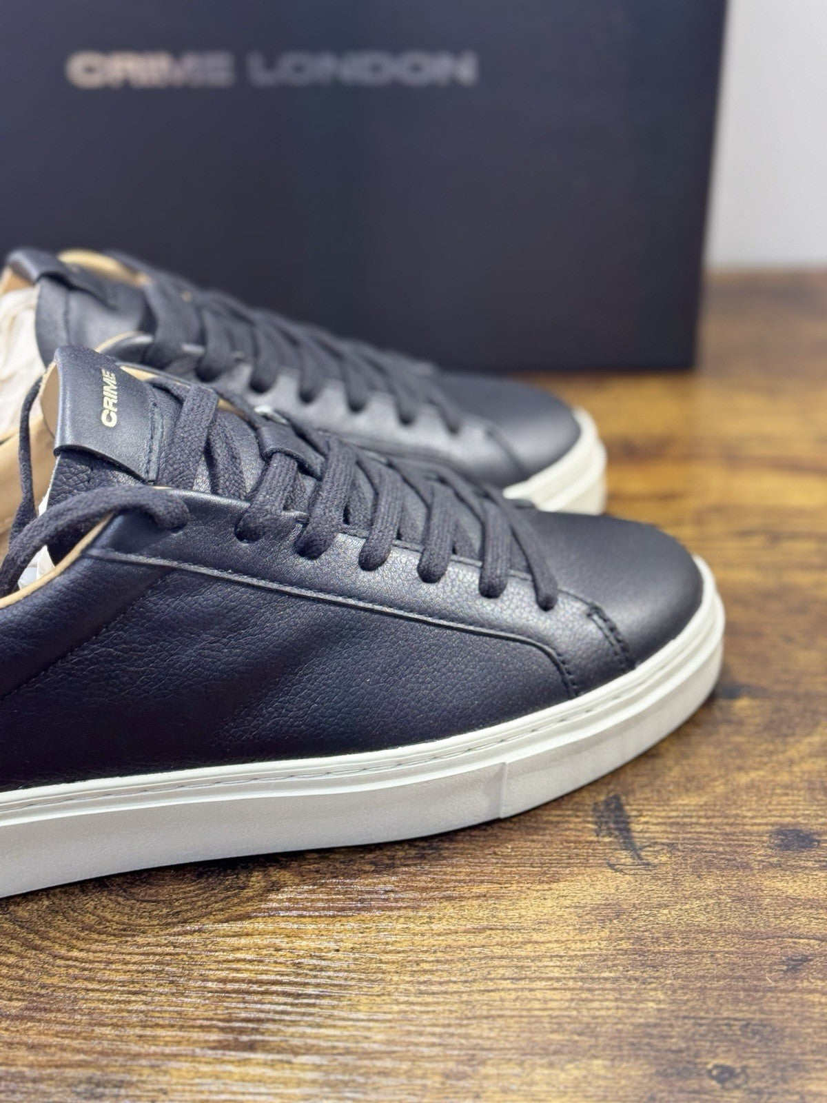 Crime London Sneaker Uomo Extra light Pelle Nero Casual Men Shoes 40